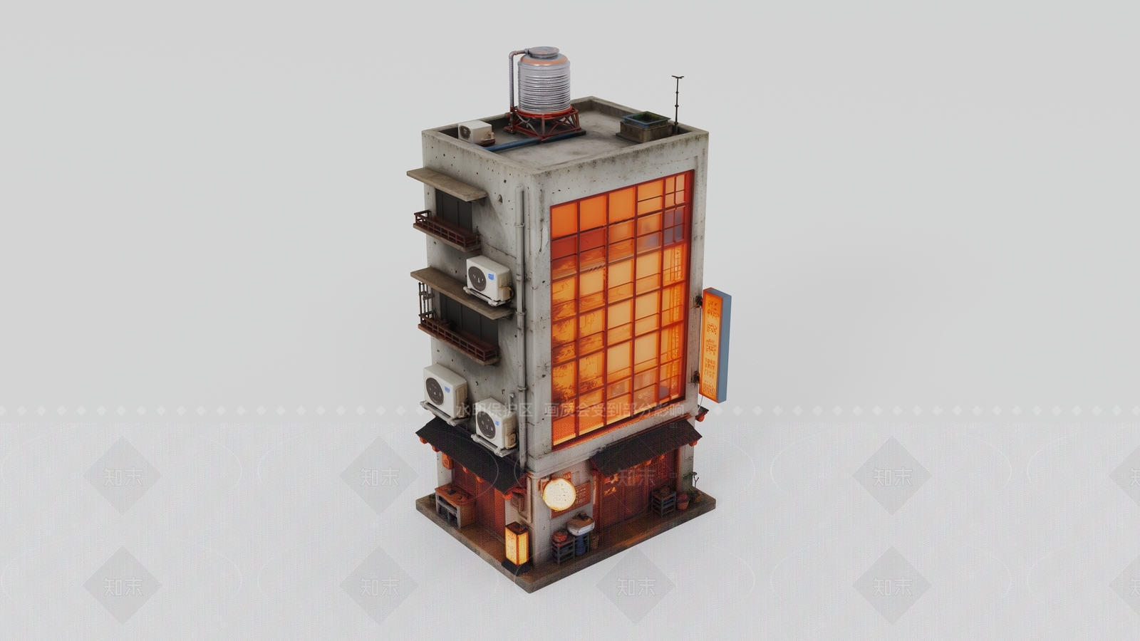 现代高层住宅3D模型下载【ID:1206543640】