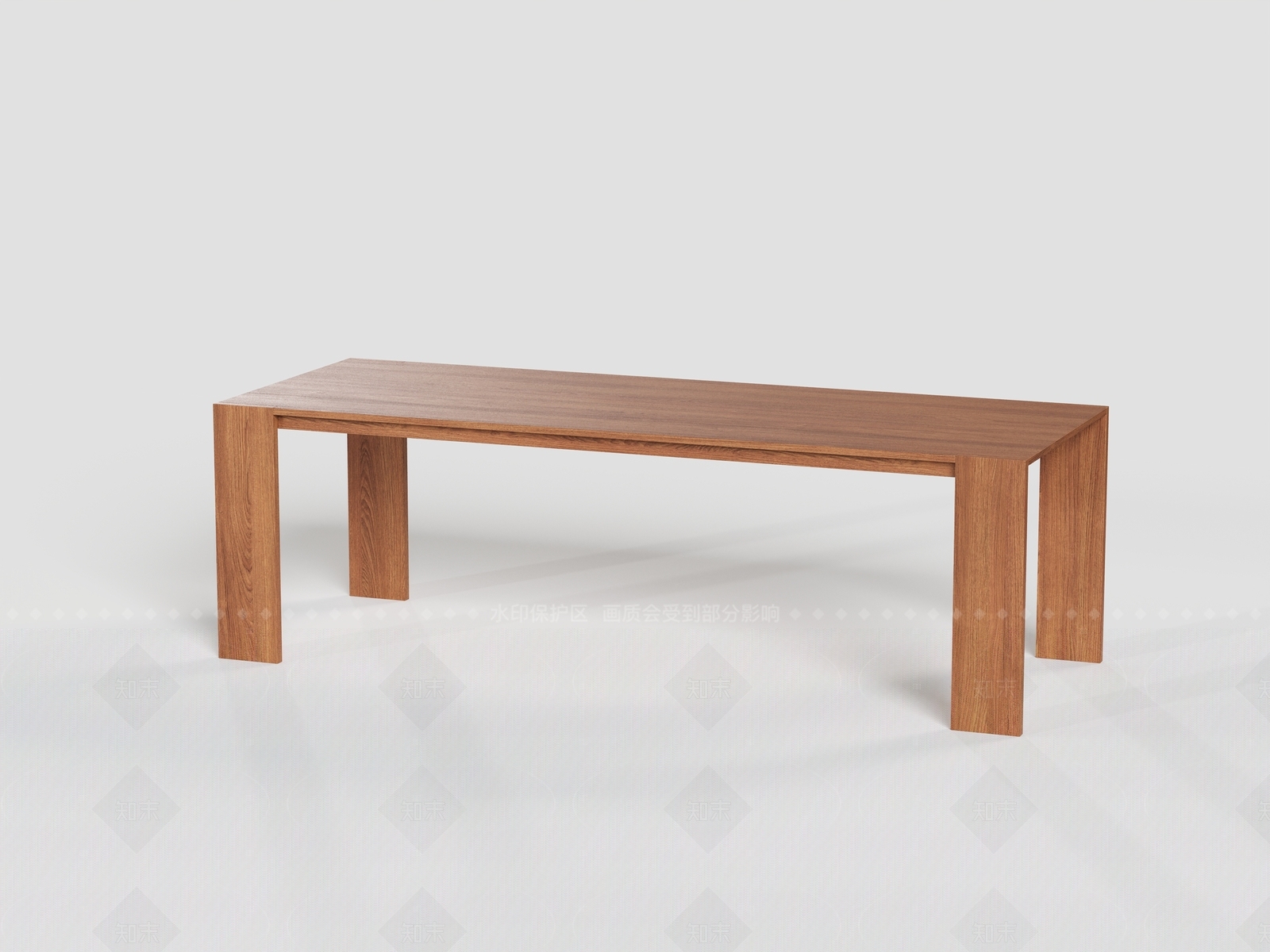 中古原木餐桌3D模型下载【ID:1206553331】