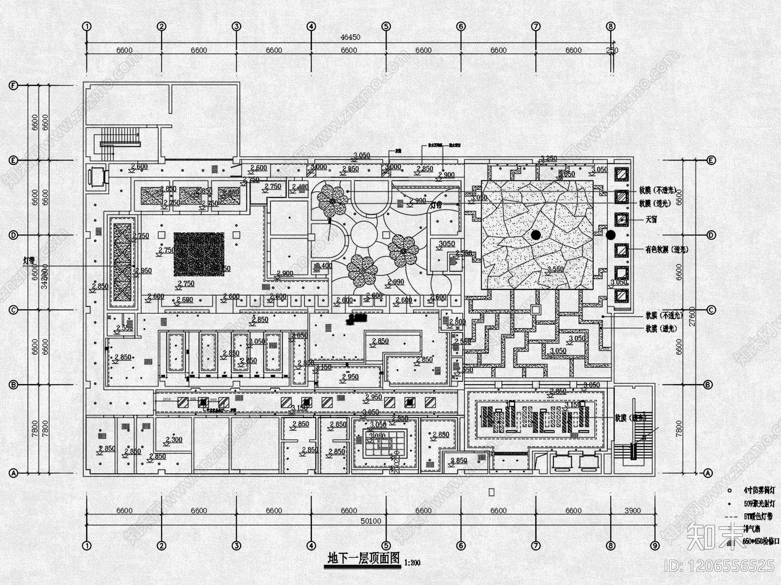 现代洗浴中心cad施工图下载【ID:1206556525】