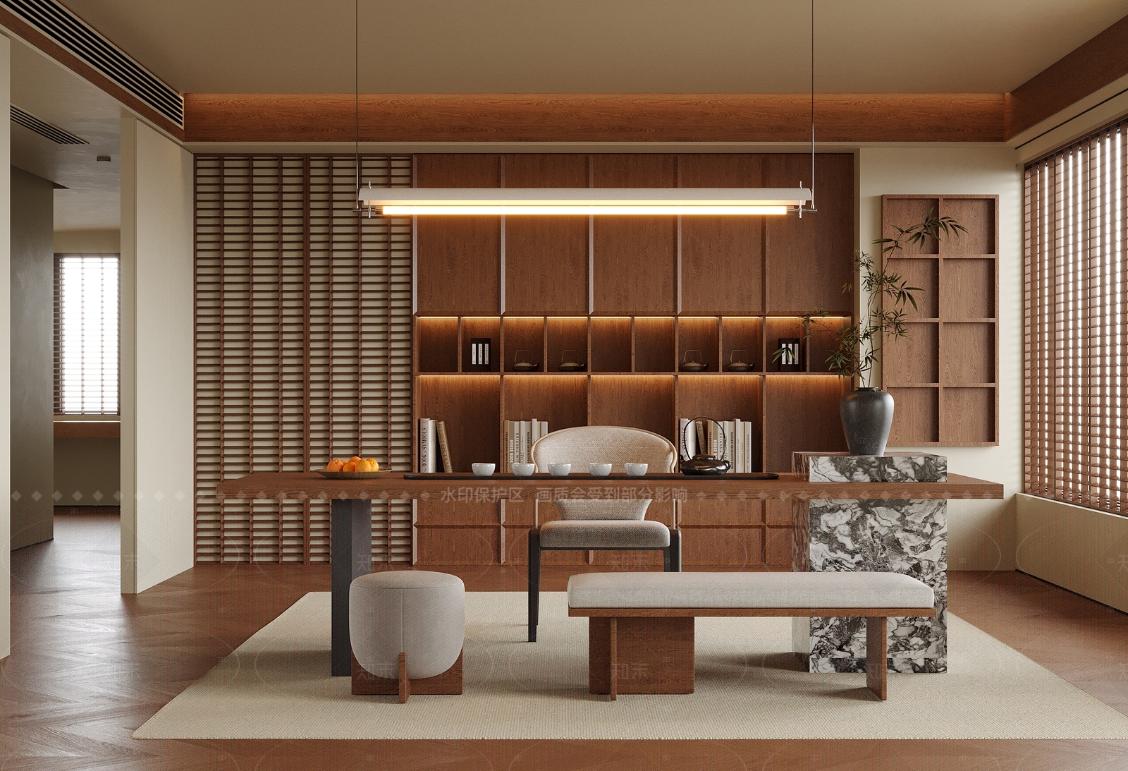 现代茶室SU模型下载【ID:1206557195】