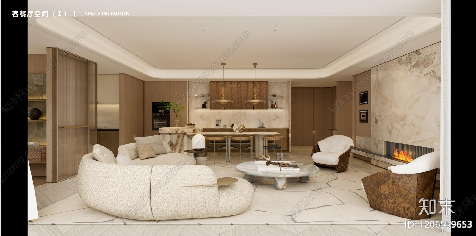 现代轻奢样板间下载【ID:1206559653】