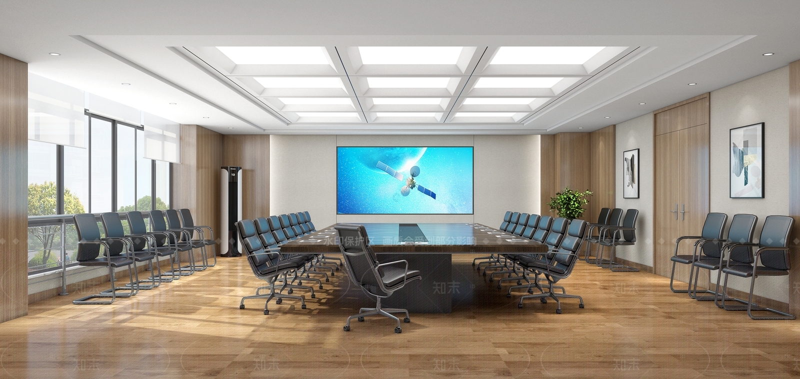 现代会议室3D模型下载【ID:1206558219】