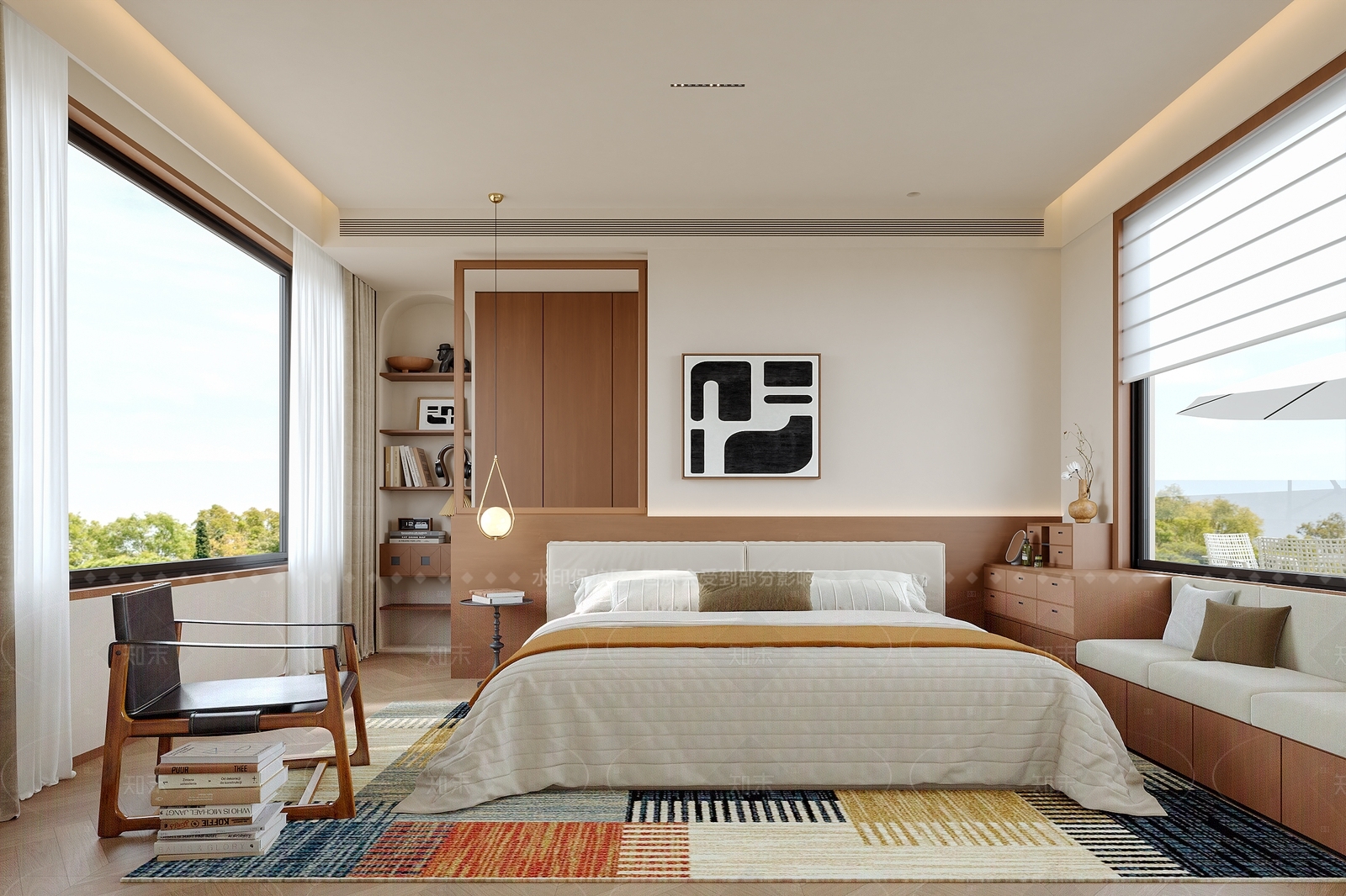 现代中古家居卧室SU模型下载【ID:1206559085】