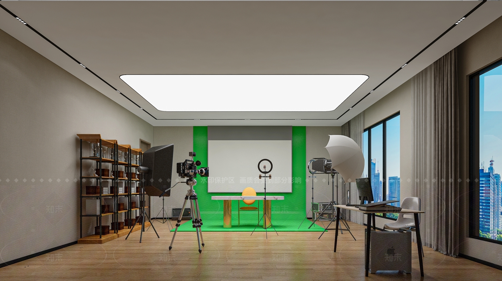 现代直播间3D模型下载【ID:1206559346】