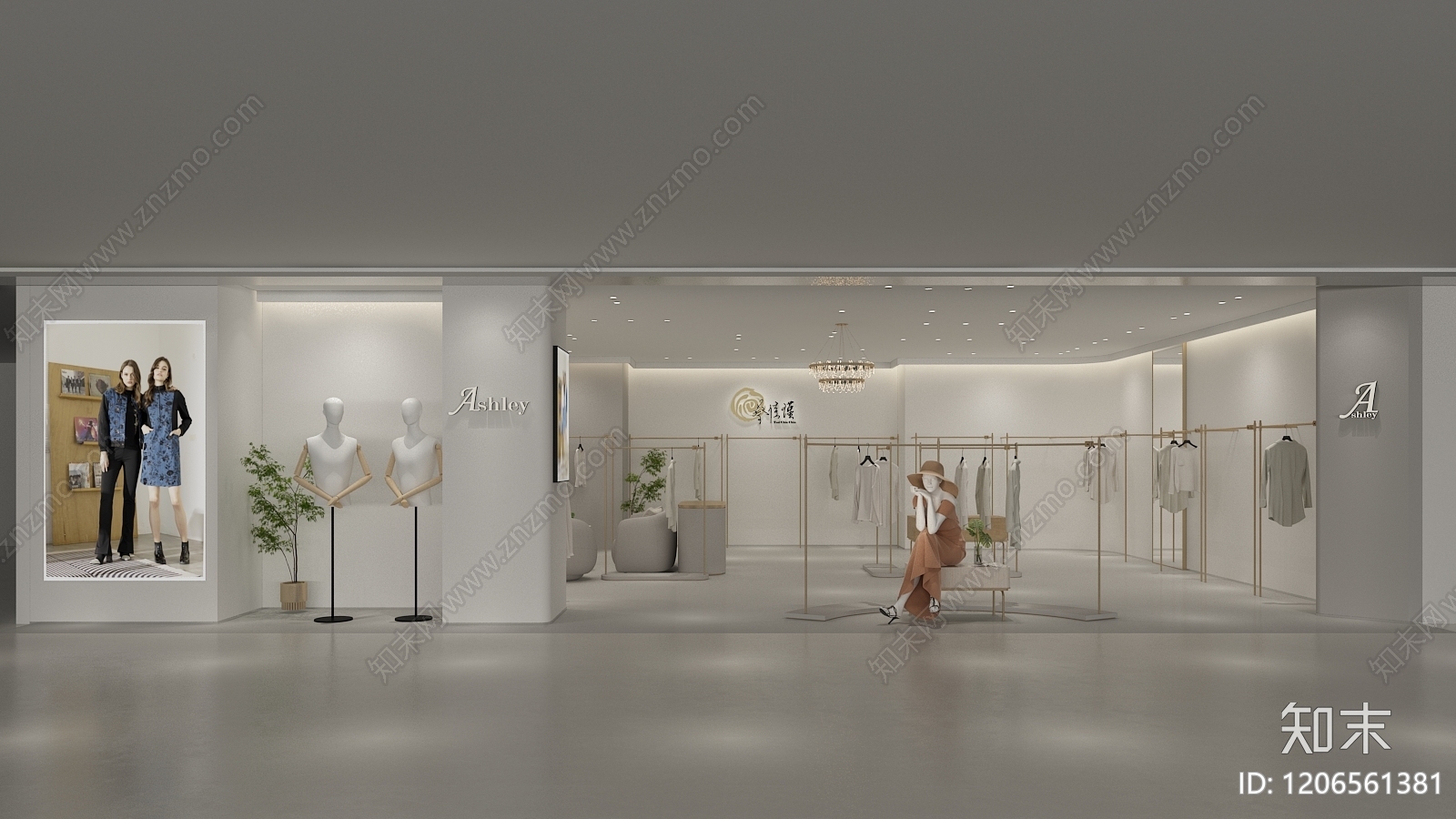 现代服装店cad施工图下载【ID:1206561381】