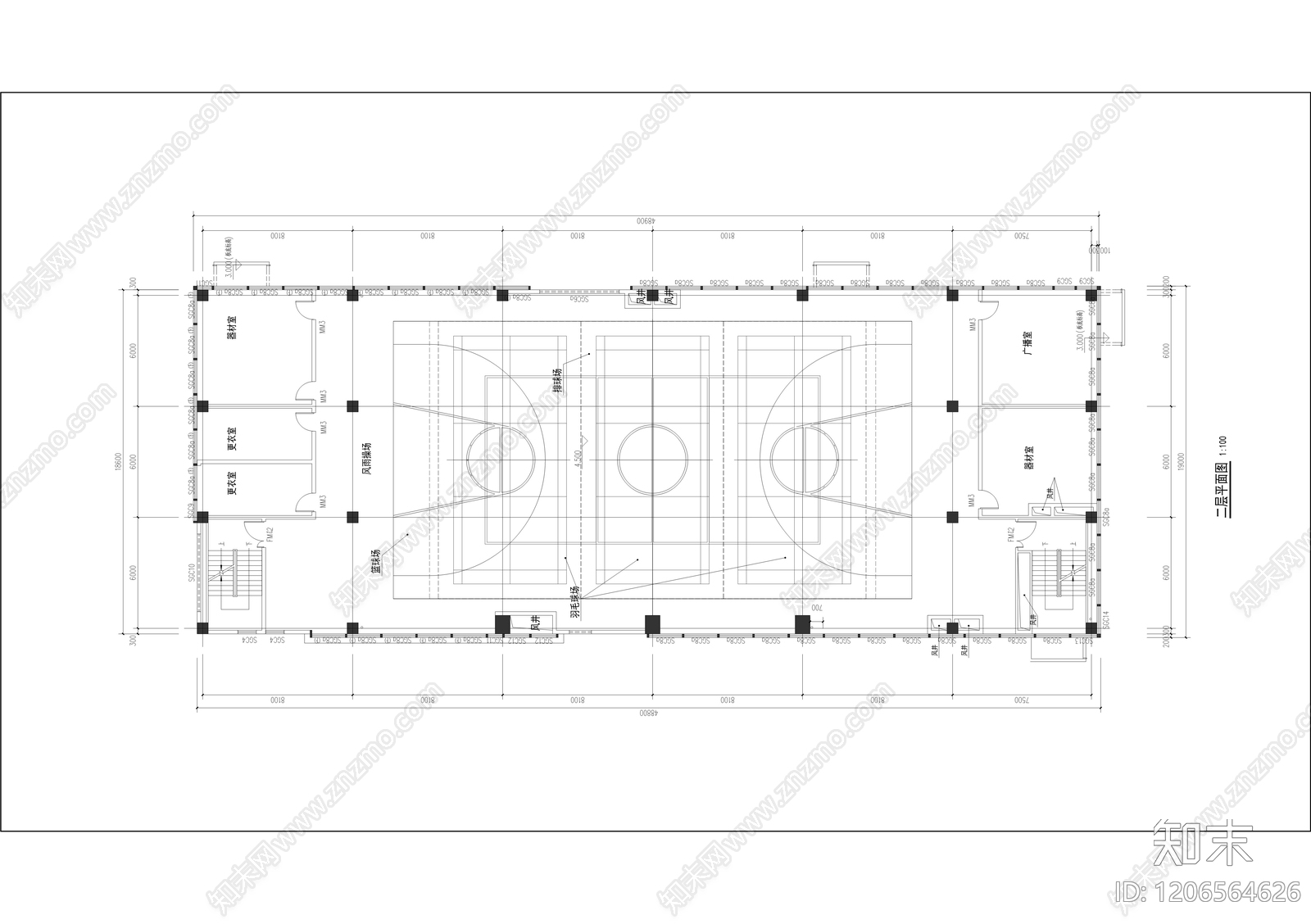现代简约幼儿园建筑施工图下载【ID:1206564626】