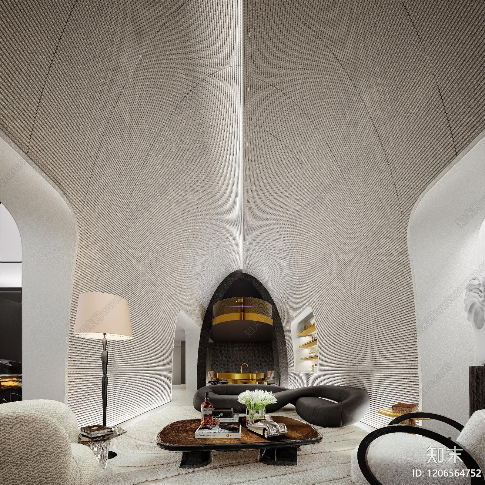 现代法式别墅下载【ID:1206564752】