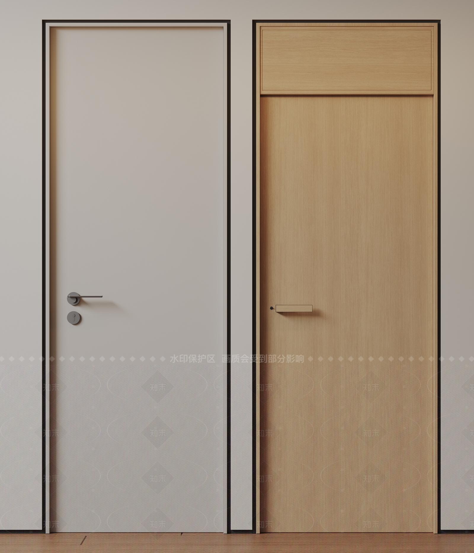现代极简单开门SU模型下载【ID:1206566165】