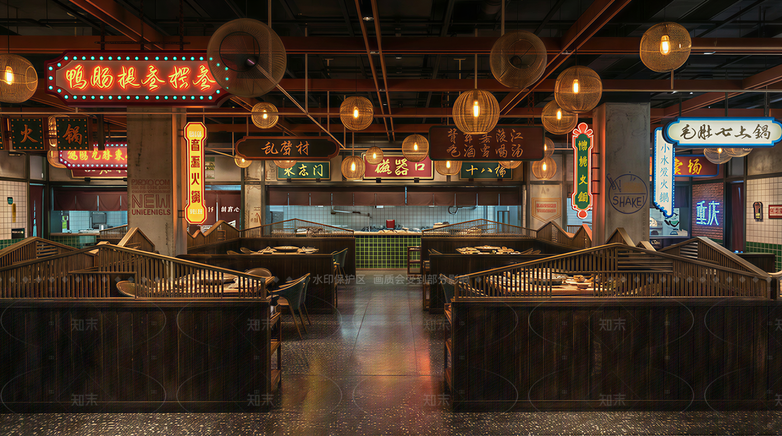 现代火锅店SU模型下载【ID:1206568605】