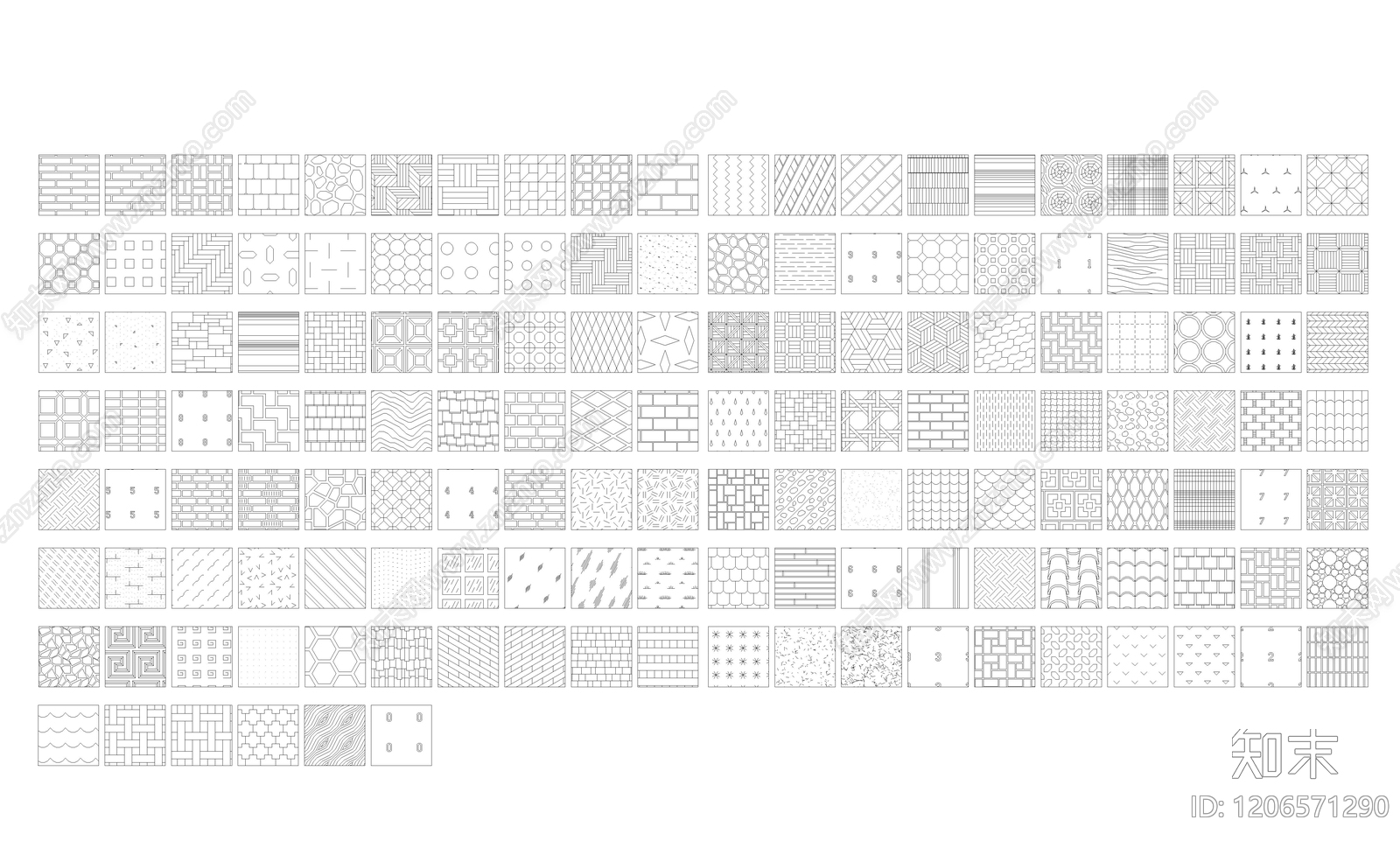 现代填充图案施工图下载【ID:1206571290】