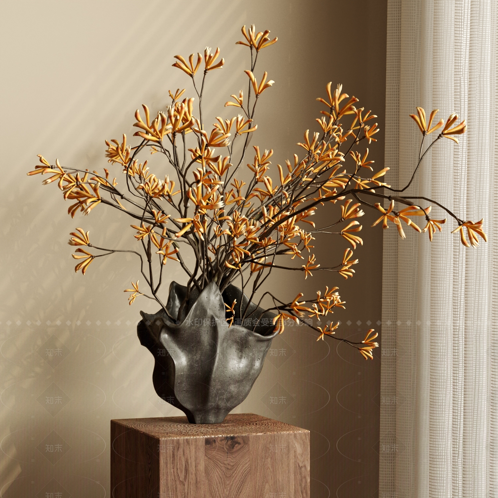 现代中古花艺3D模型下载【ID:1206576188】