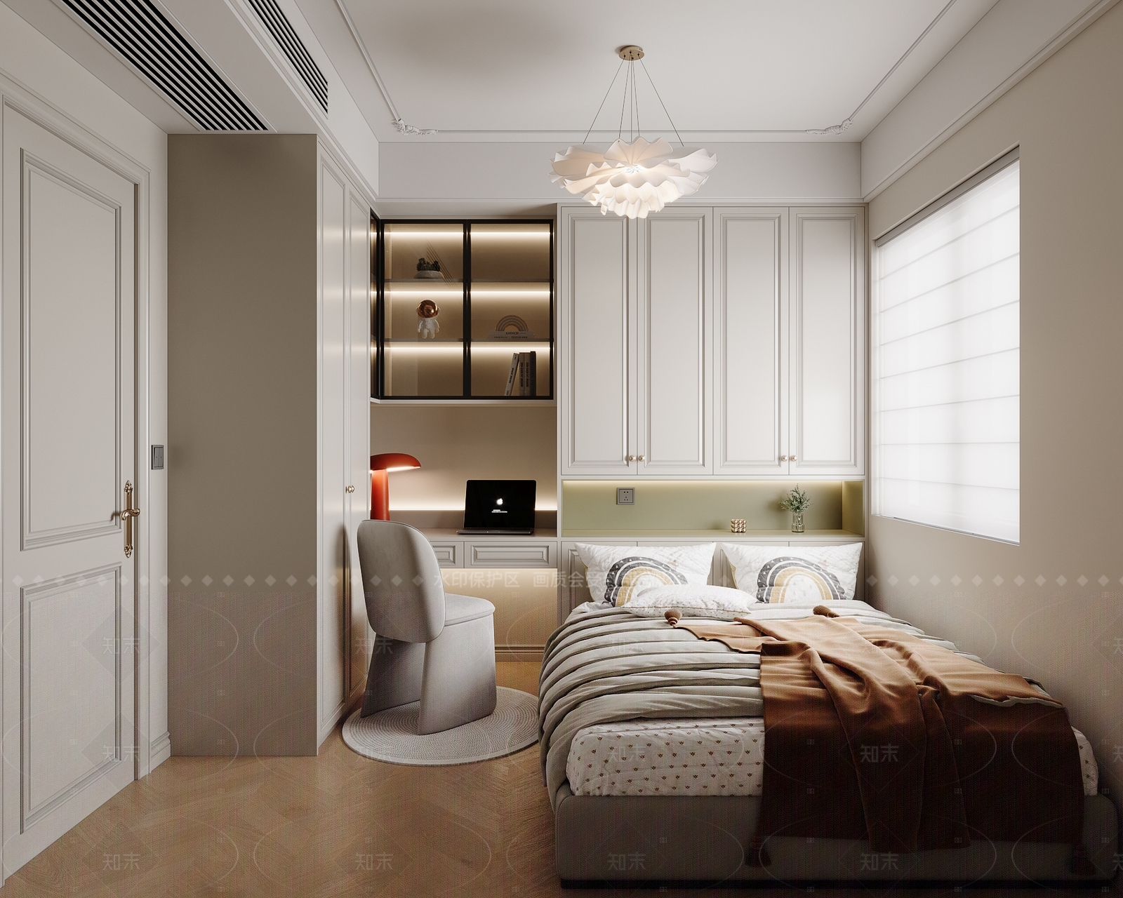 法式通用儿童房SU模型下载【ID:1206576361】