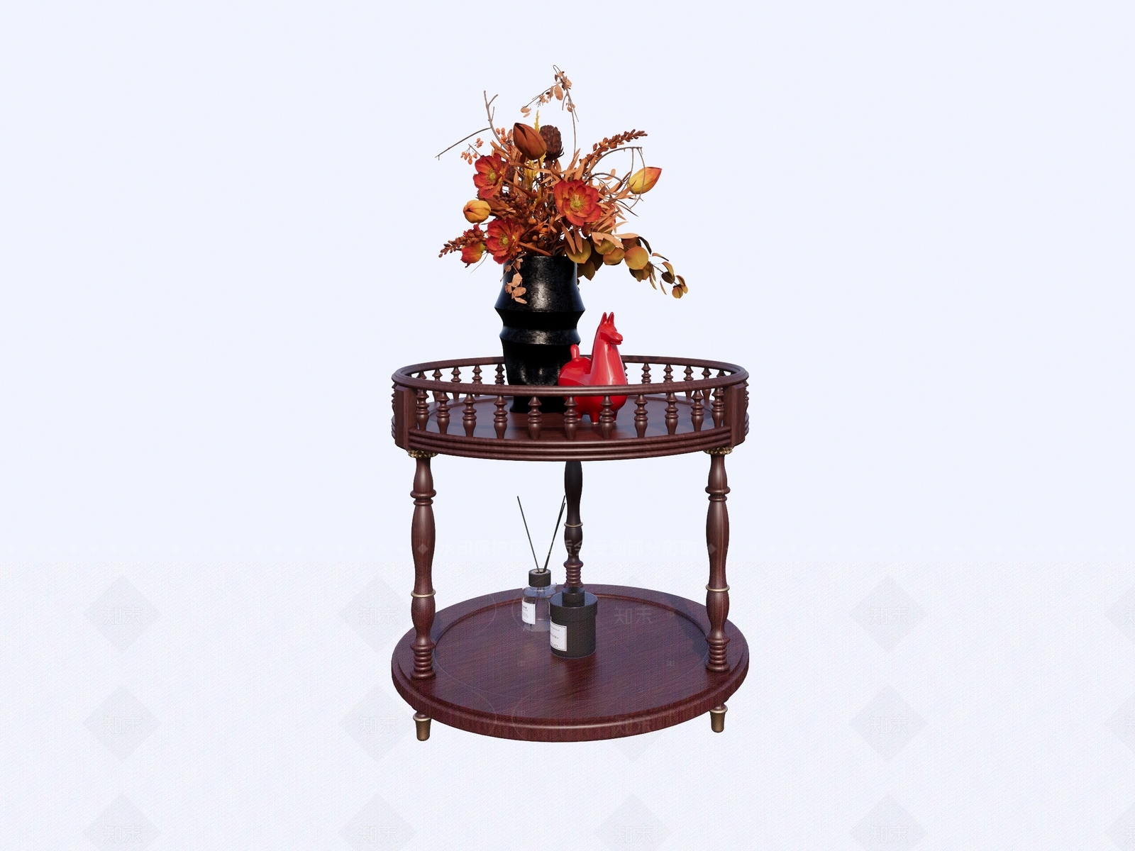 中古复古边几SU模型下载【ID:1206576871】