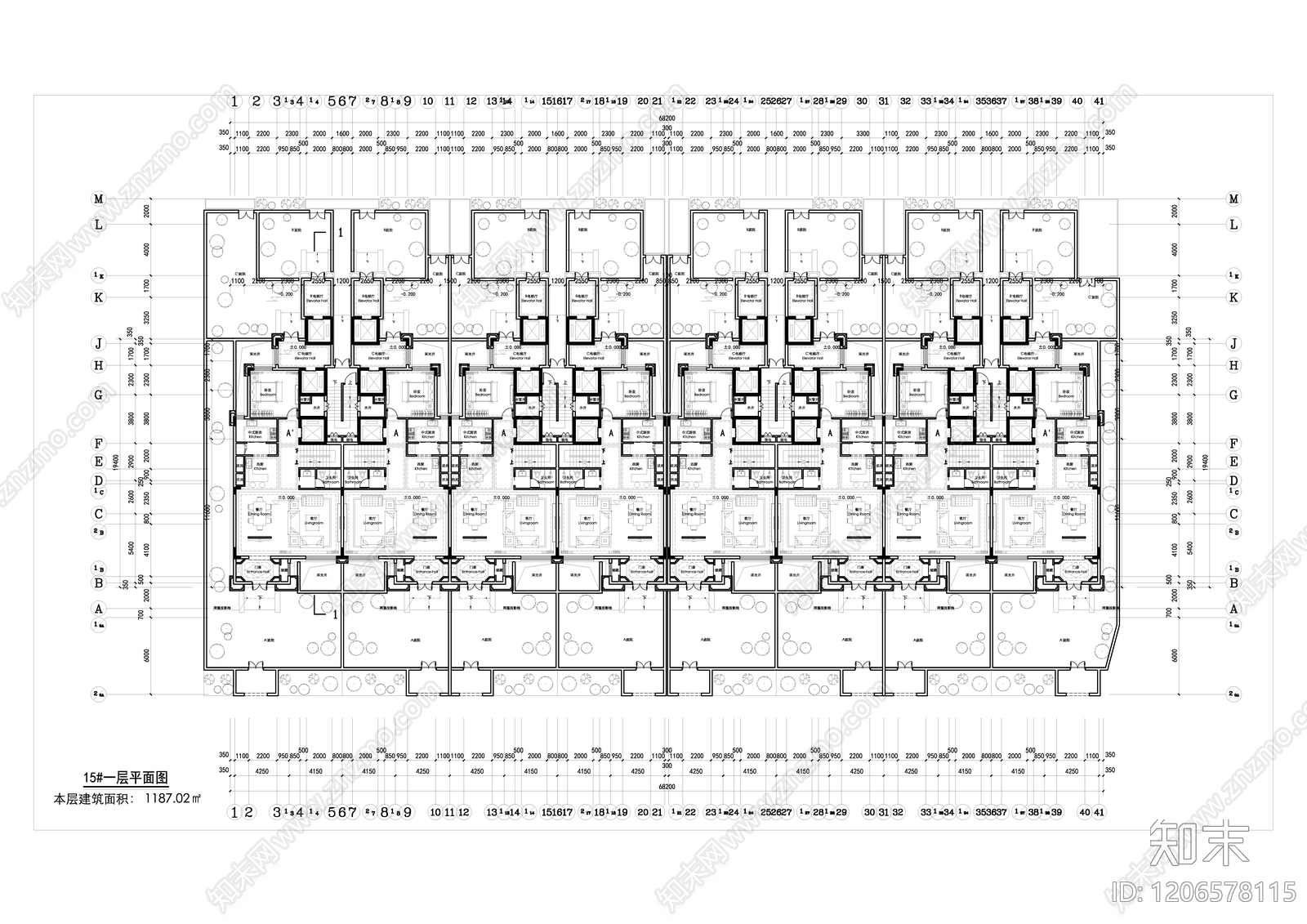 现代新中式别墅建筑施工图下载【ID:1206578115】