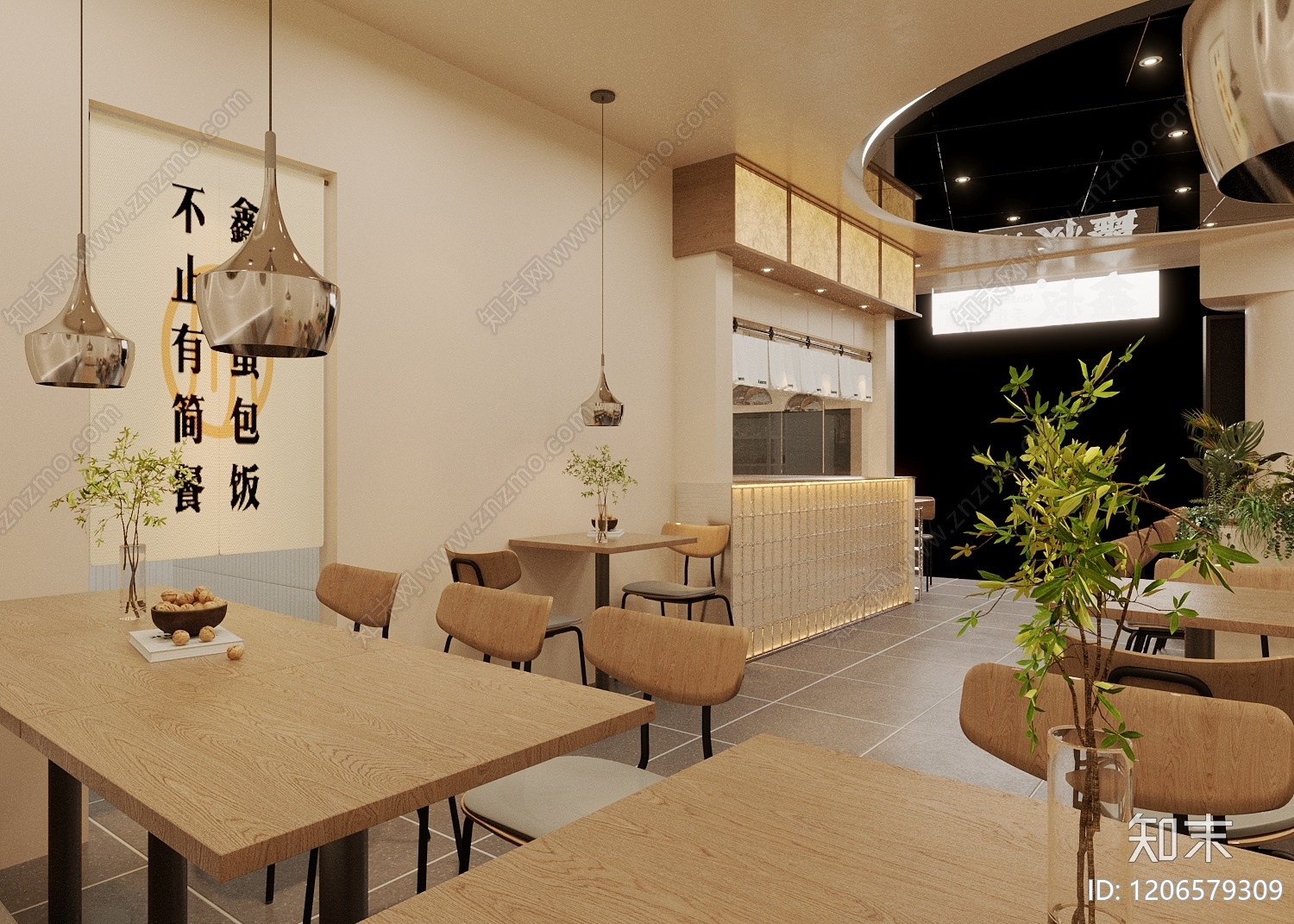 现代工业中餐厅cad施工图下载【ID:1206579309】