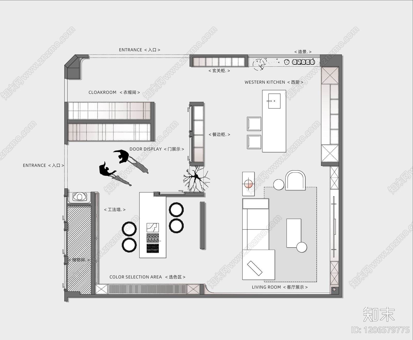 现代其他商业空间施工图下载【ID:1206579775】