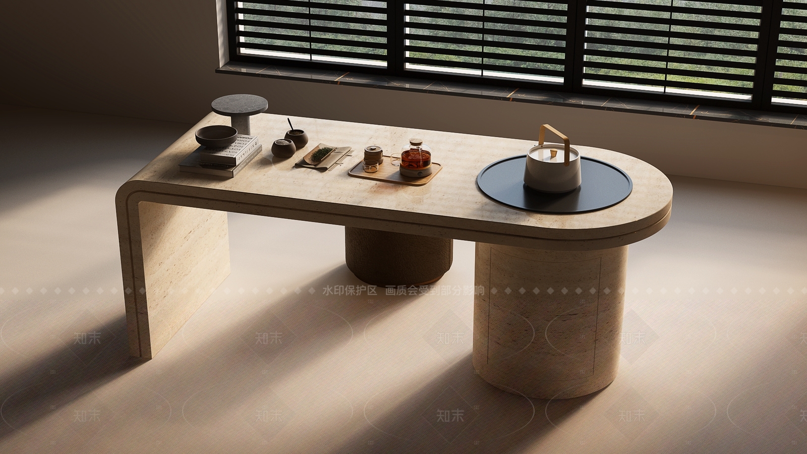 现代意式茶桌椅3D模型下载【ID:1206580011】