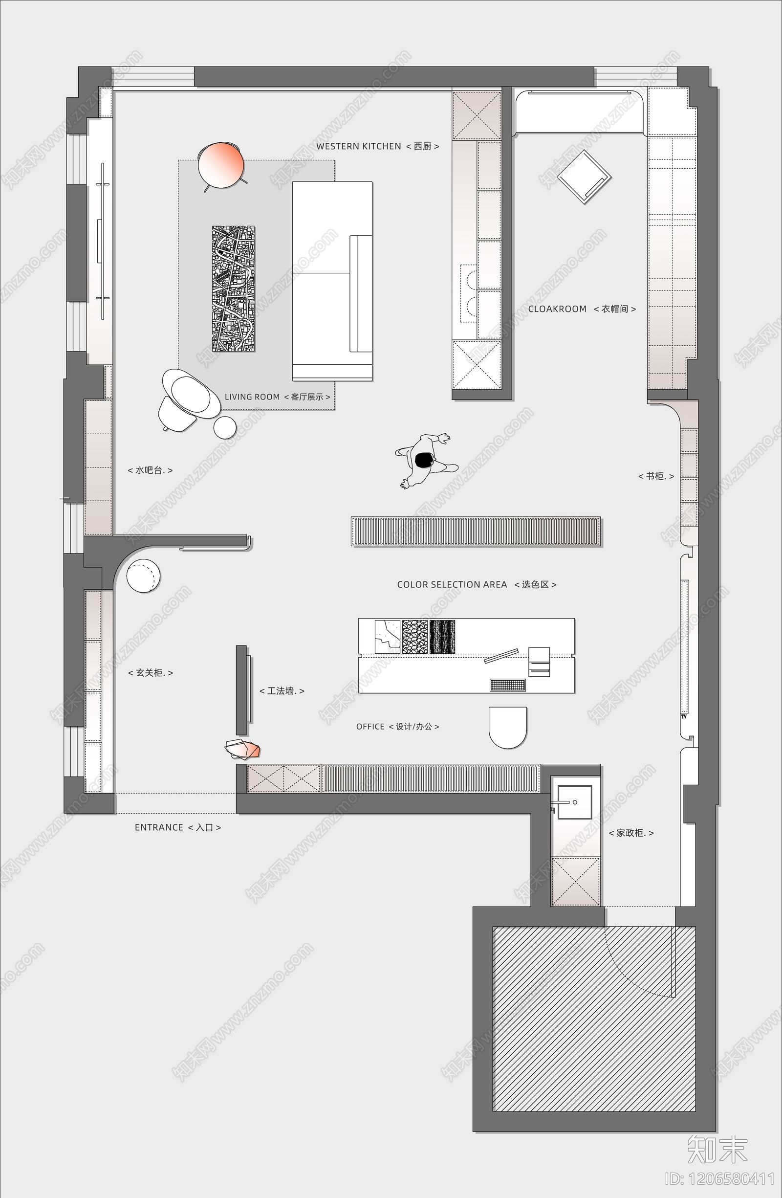 现代其他工装空间施工图下载【ID:1206580411】