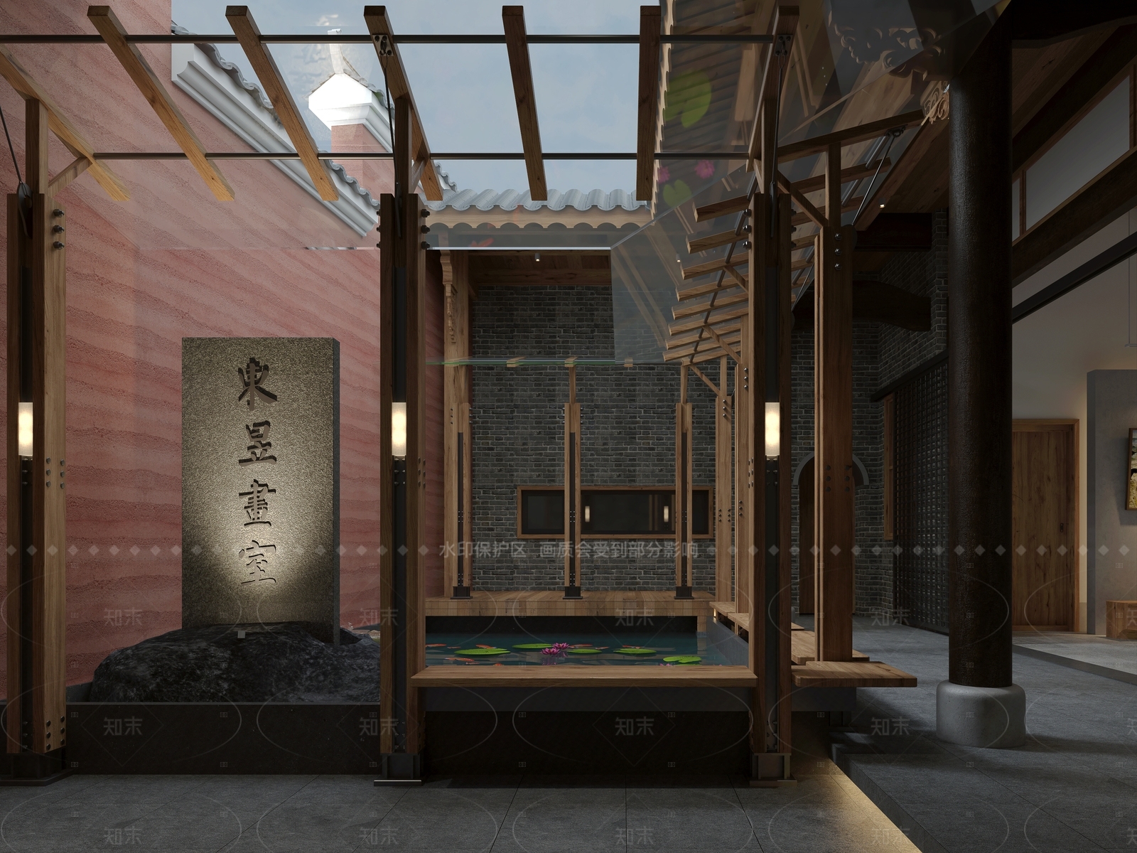 中式艺术展厅3D模型下载【ID:1206581835】