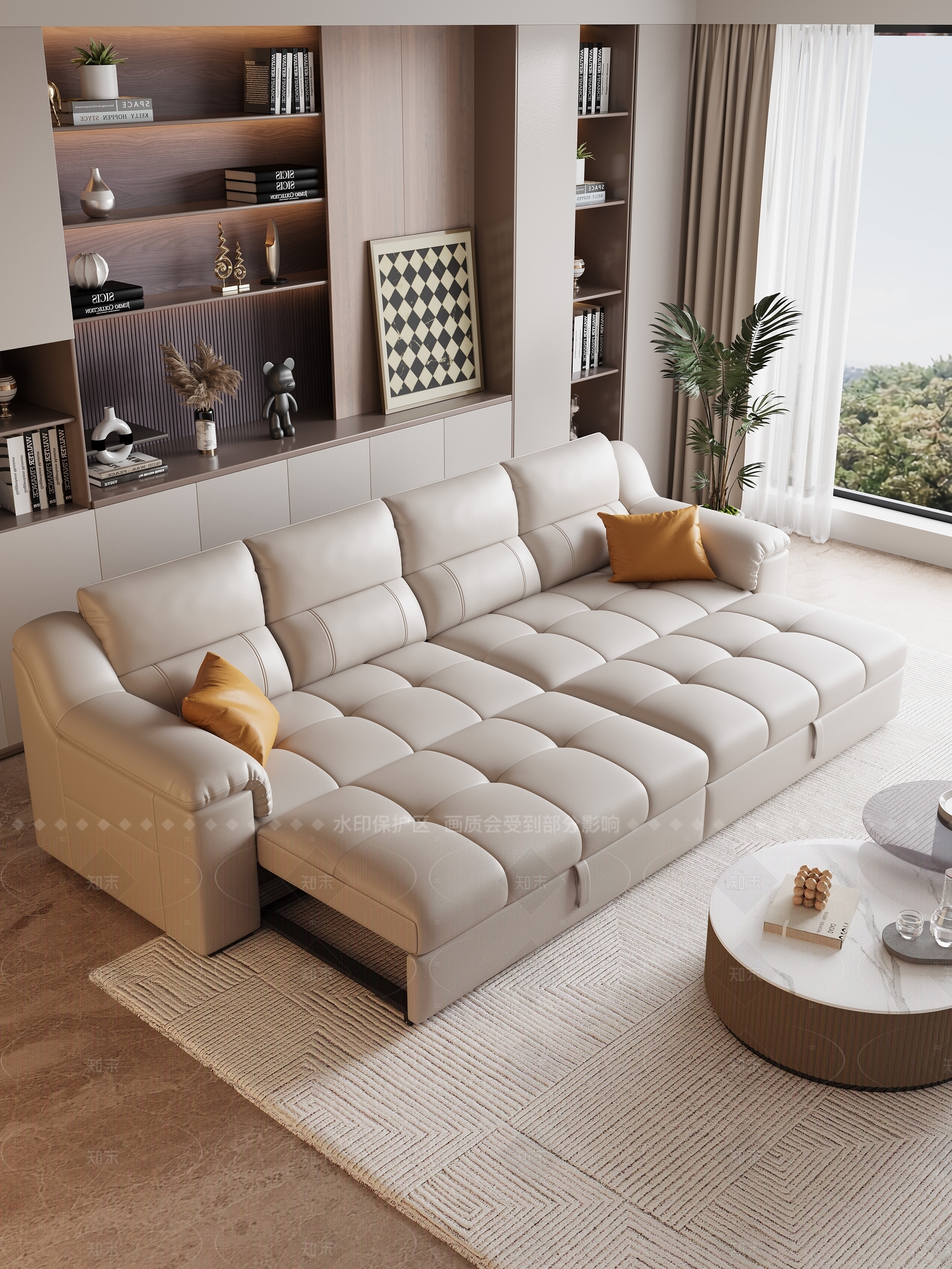 现代简约多人沙发3D模型下载【ID:1206583019】