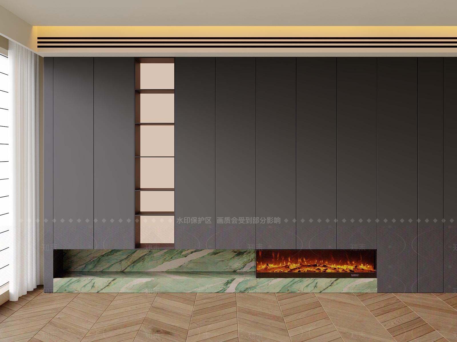 现代意式书柜3D模型下载【ID:1206585074】