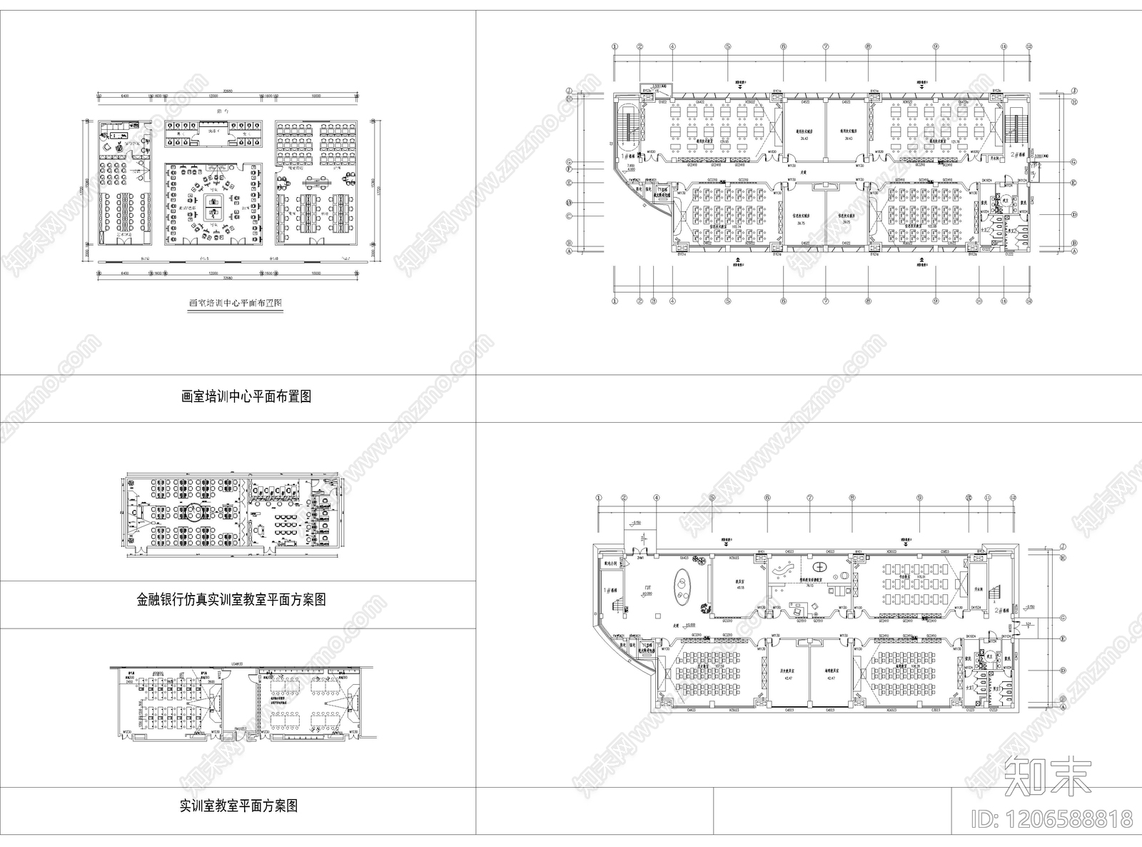 现代教室cad施工图下载【ID:1206588818】