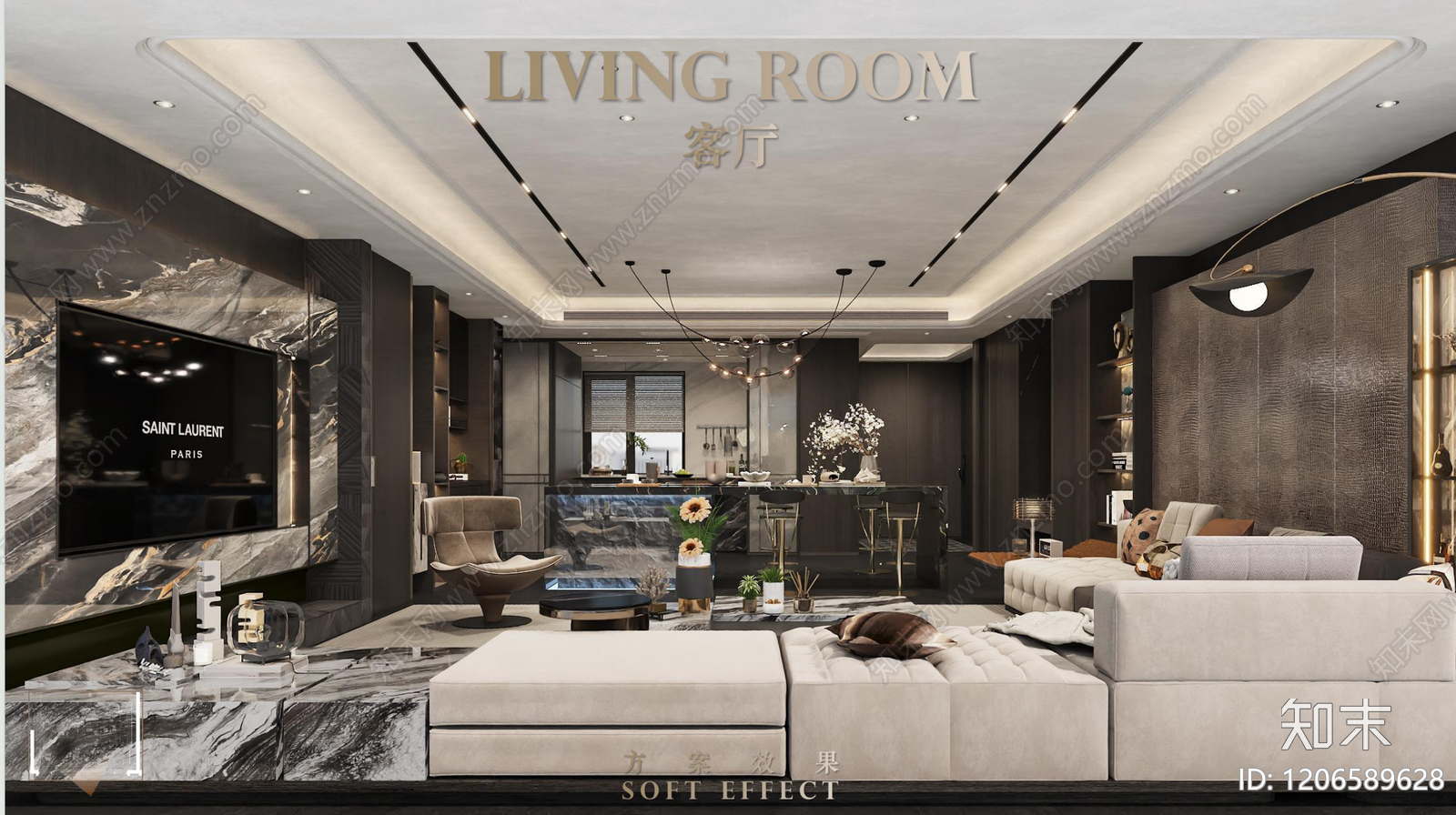 现代轻奢样板间下载【ID:1206589628】