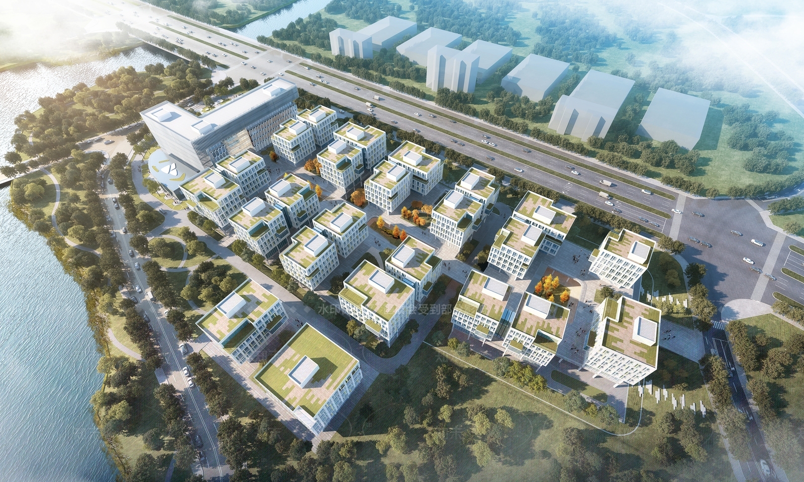 现代产业园办公楼SU模型下载【ID:1206601473】