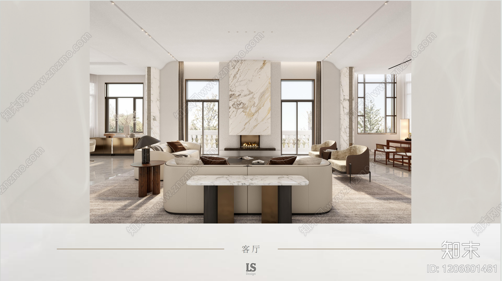 现代轻奢别墅下载【ID:1206601481】