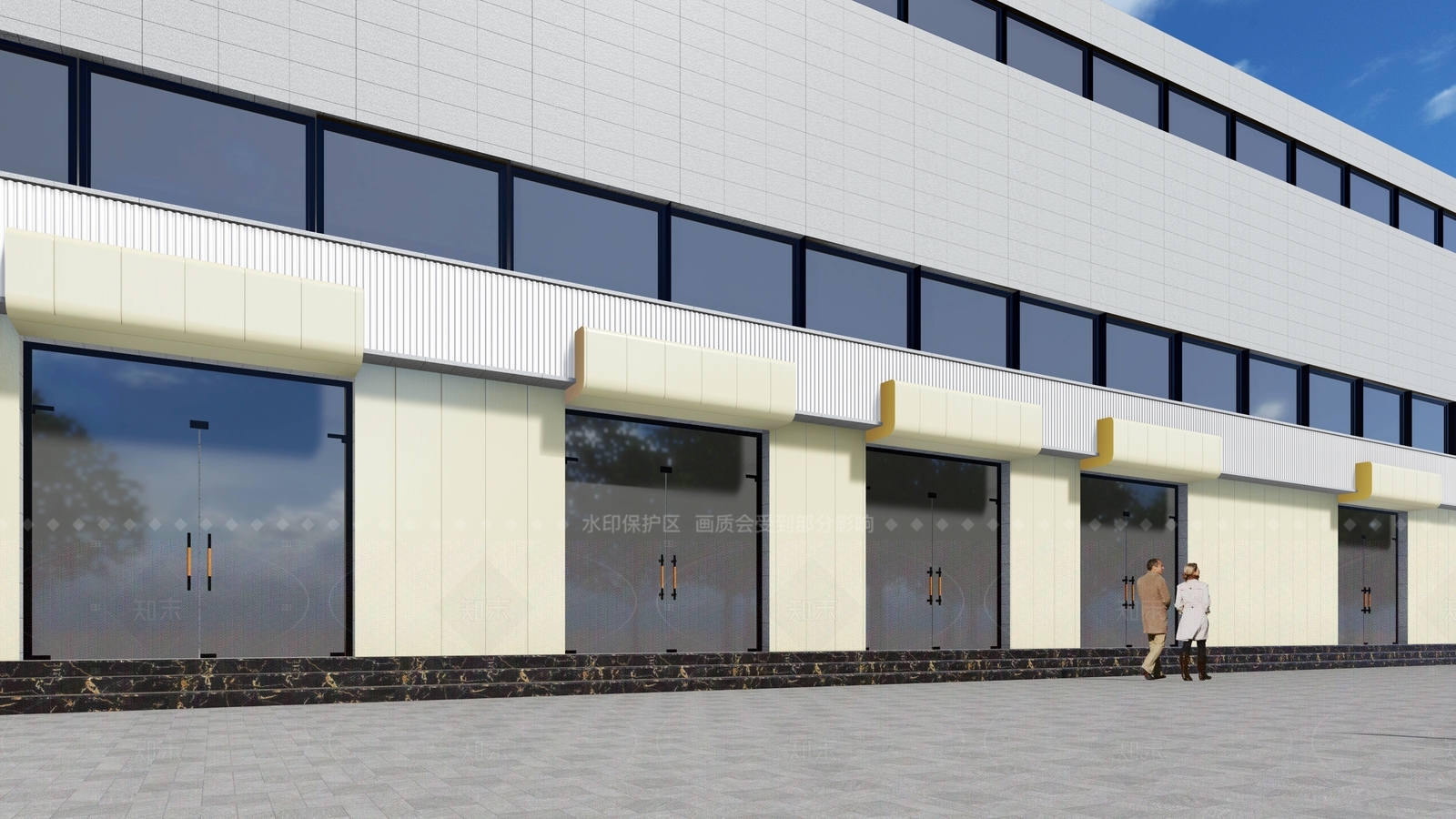 现代商场建筑SU模型下载【ID:1206603617】