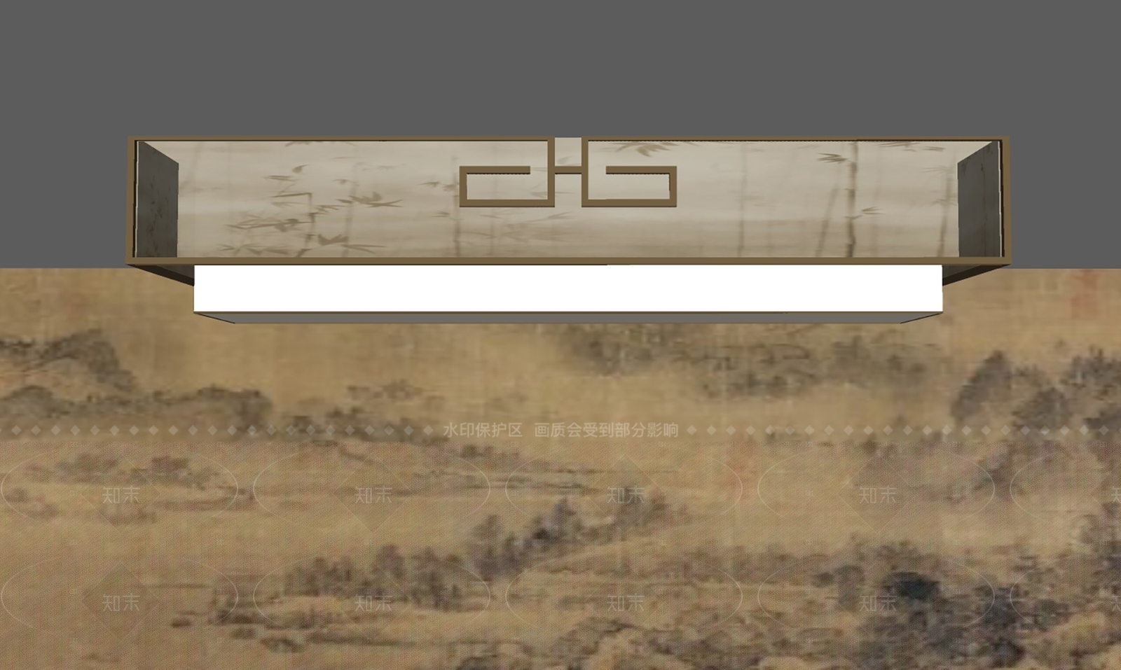 新中式前台SU模型草图