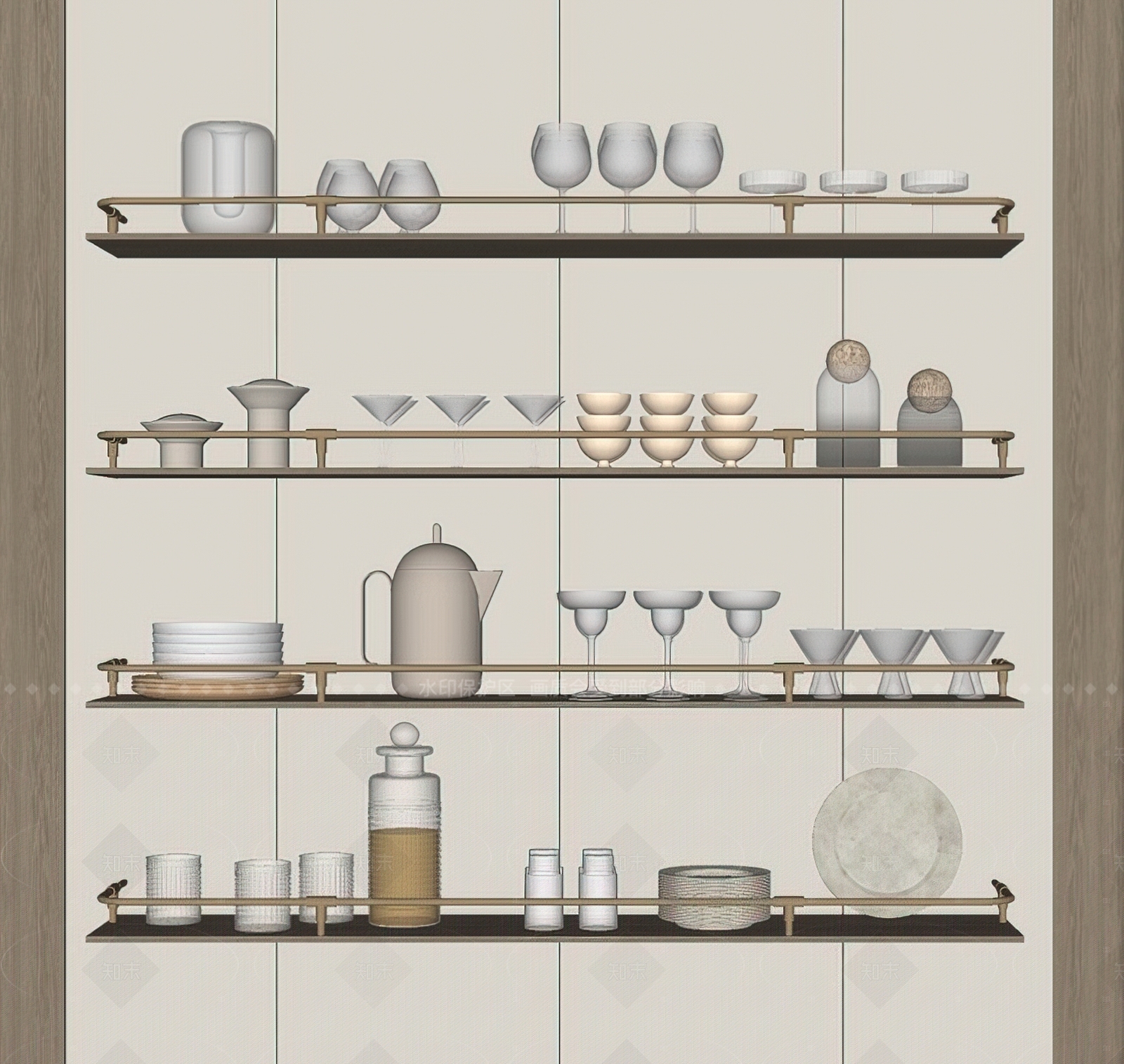 餐具SU模型草图