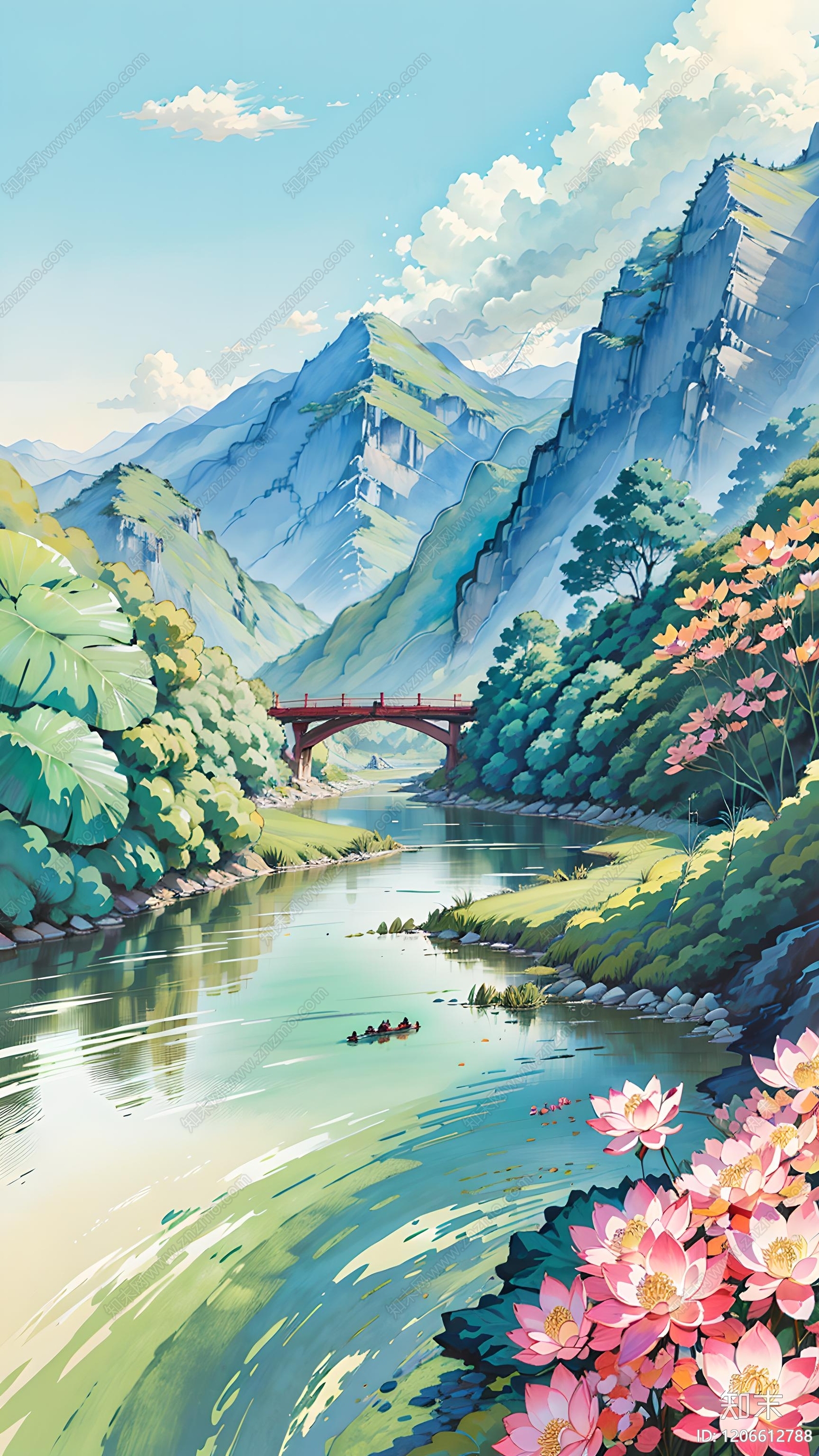 现代新中式其他挂画贴图下载【ID:1206612788】