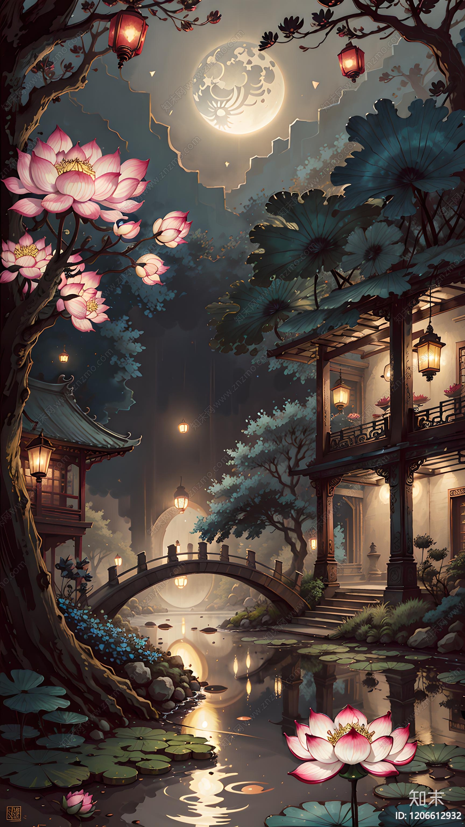 现代新中式其他挂画贴图下载【ID:1206612932】