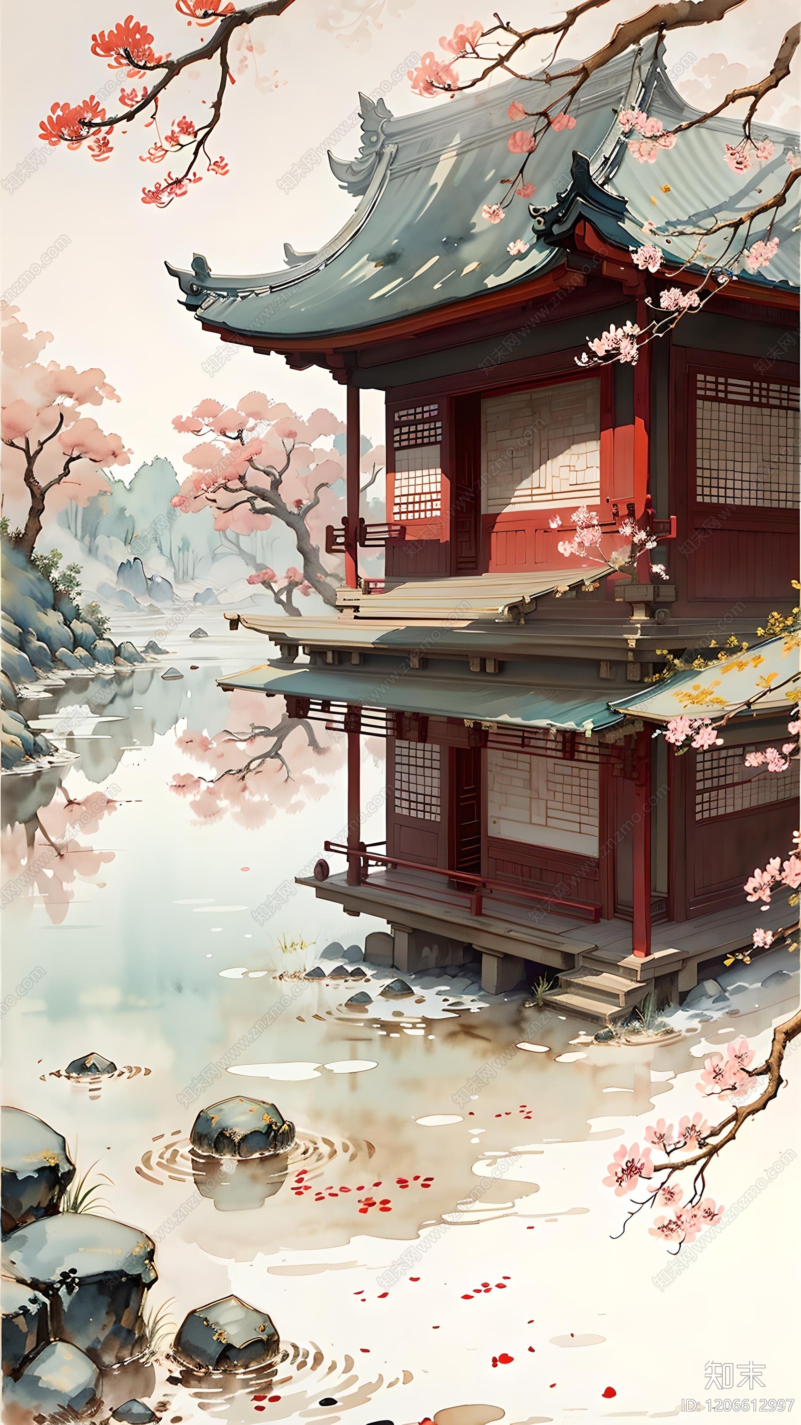 现代新中式其他挂画贴图下载【ID:1206612997】
