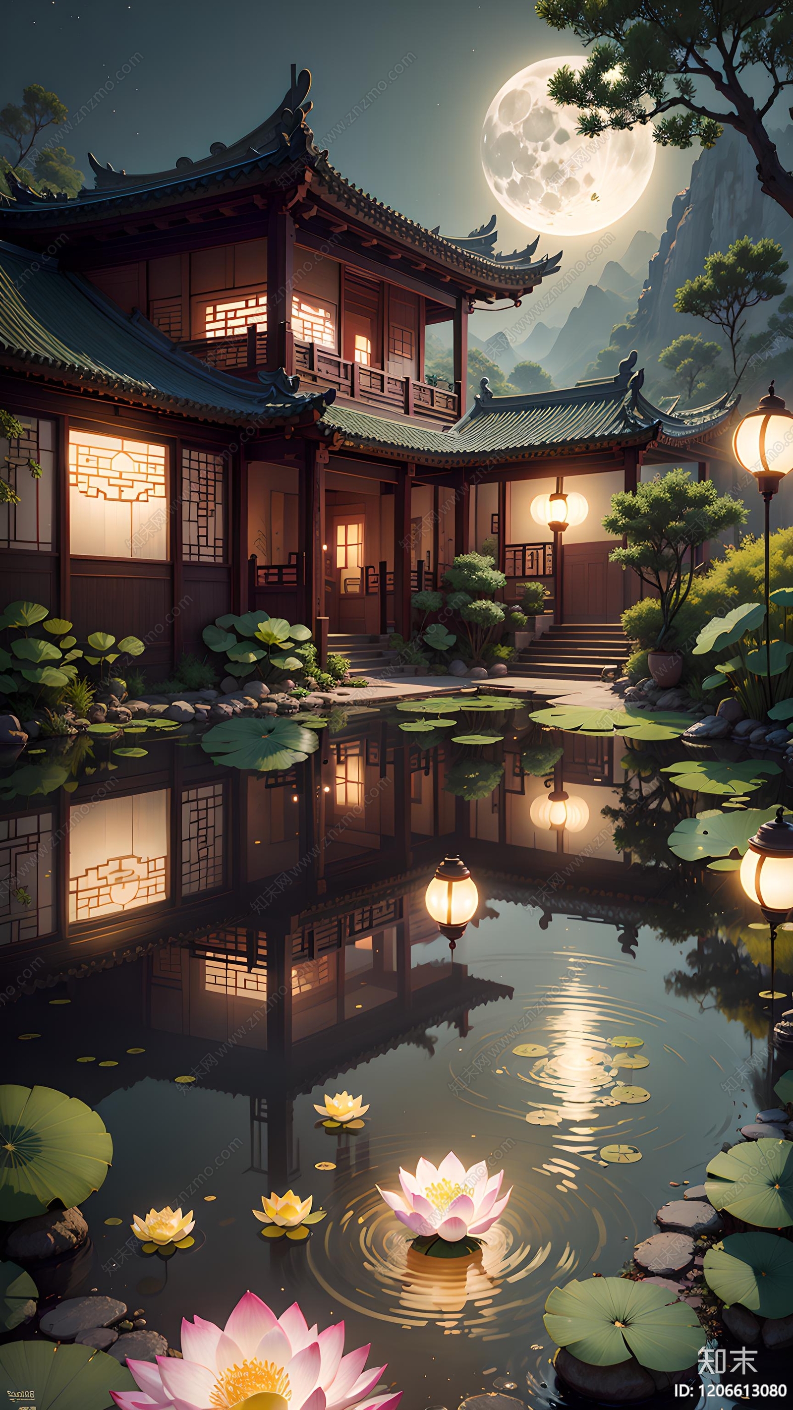 现代新中式其他挂画贴图下载【ID:1206613080】