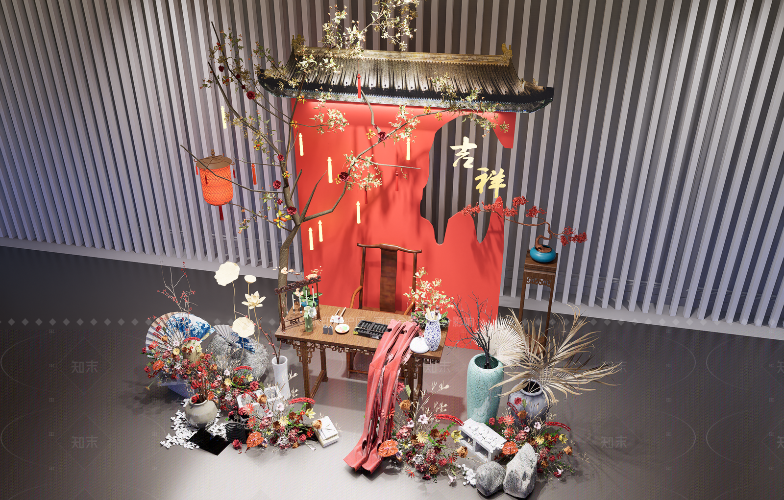 中式新中式其他店铺SU模型下载【ID:1206613184】