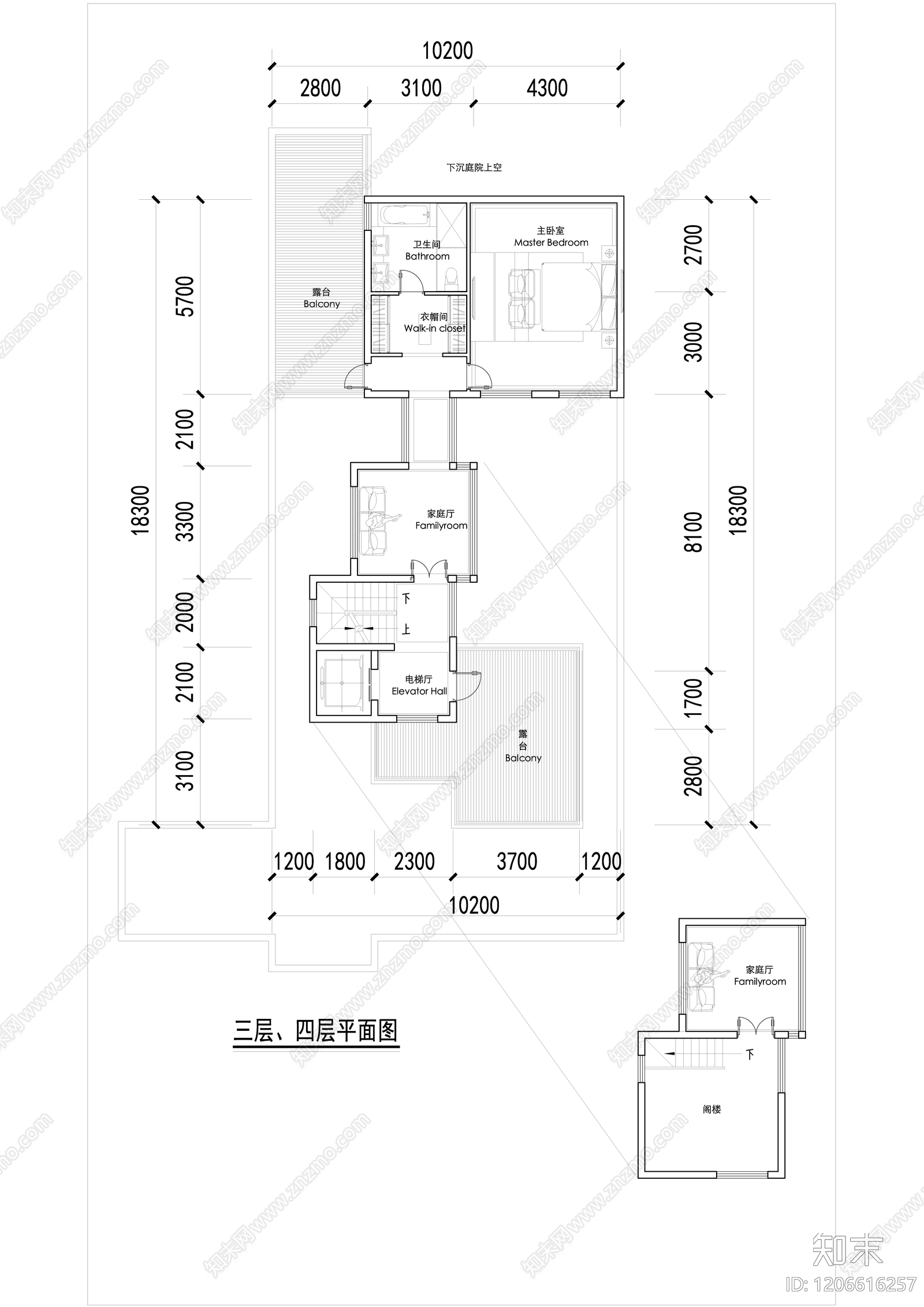 现代新中式别墅建筑_新中式合院户型_未来社区合院别墅_340合院户型_三层合院全套户型_施工图施工图下载 ID:1206616257_【知末网】