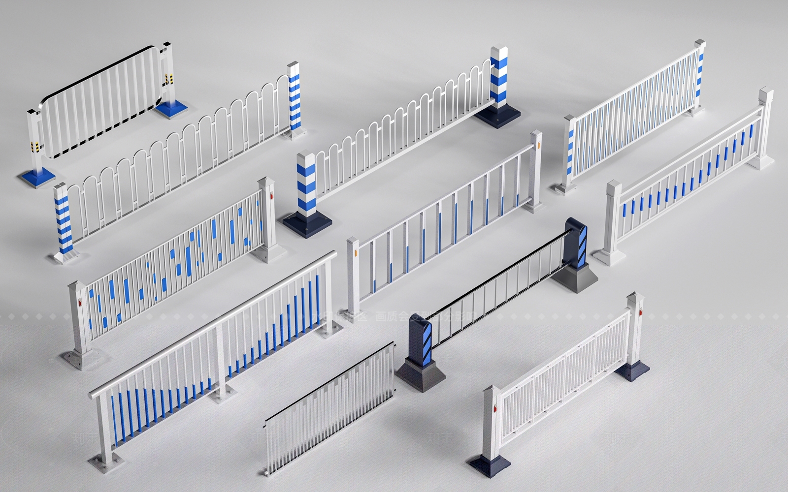 现代围栏护栏SU模型下载【ID:1206616519】