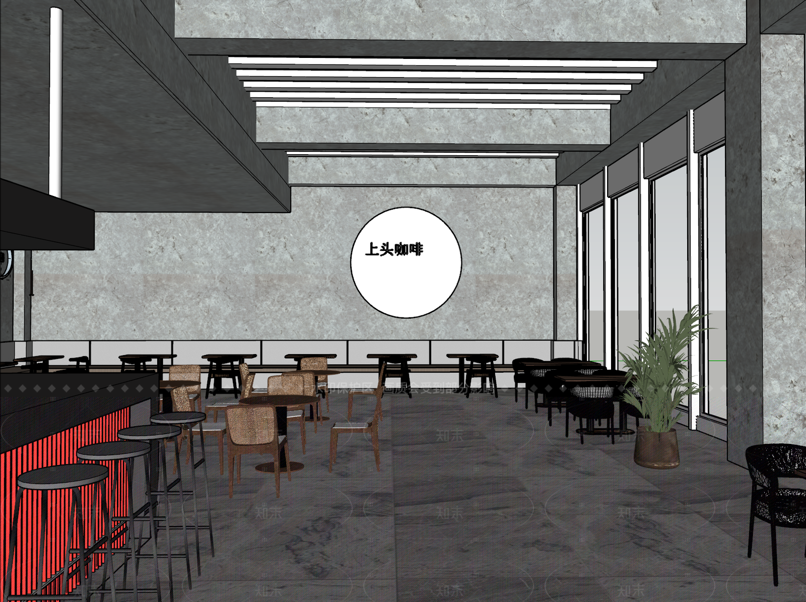侘寂商业展厅SU模型下载【ID:1206618596】