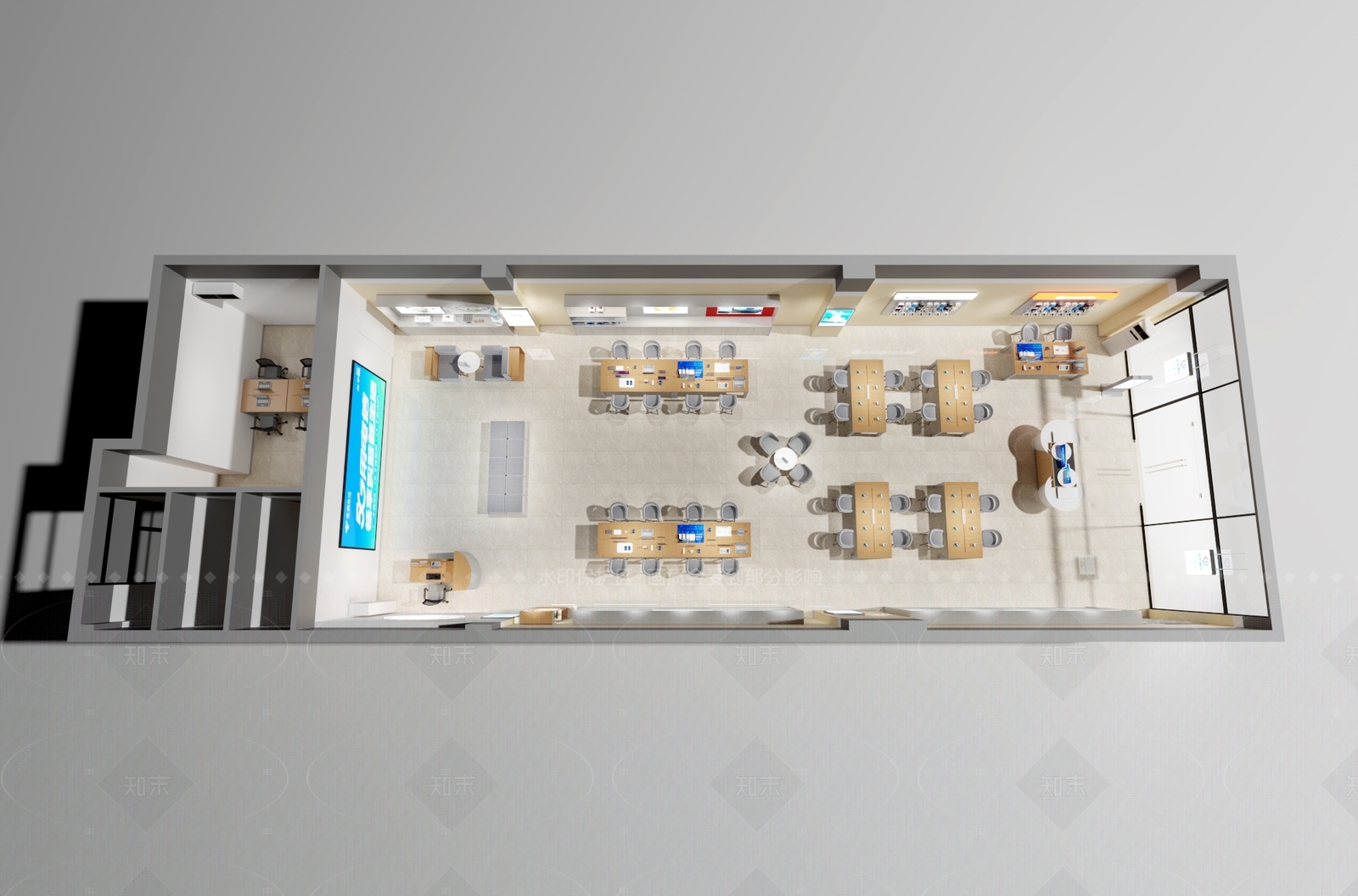 现代原木商场3D模型下载【ID:1206620781】