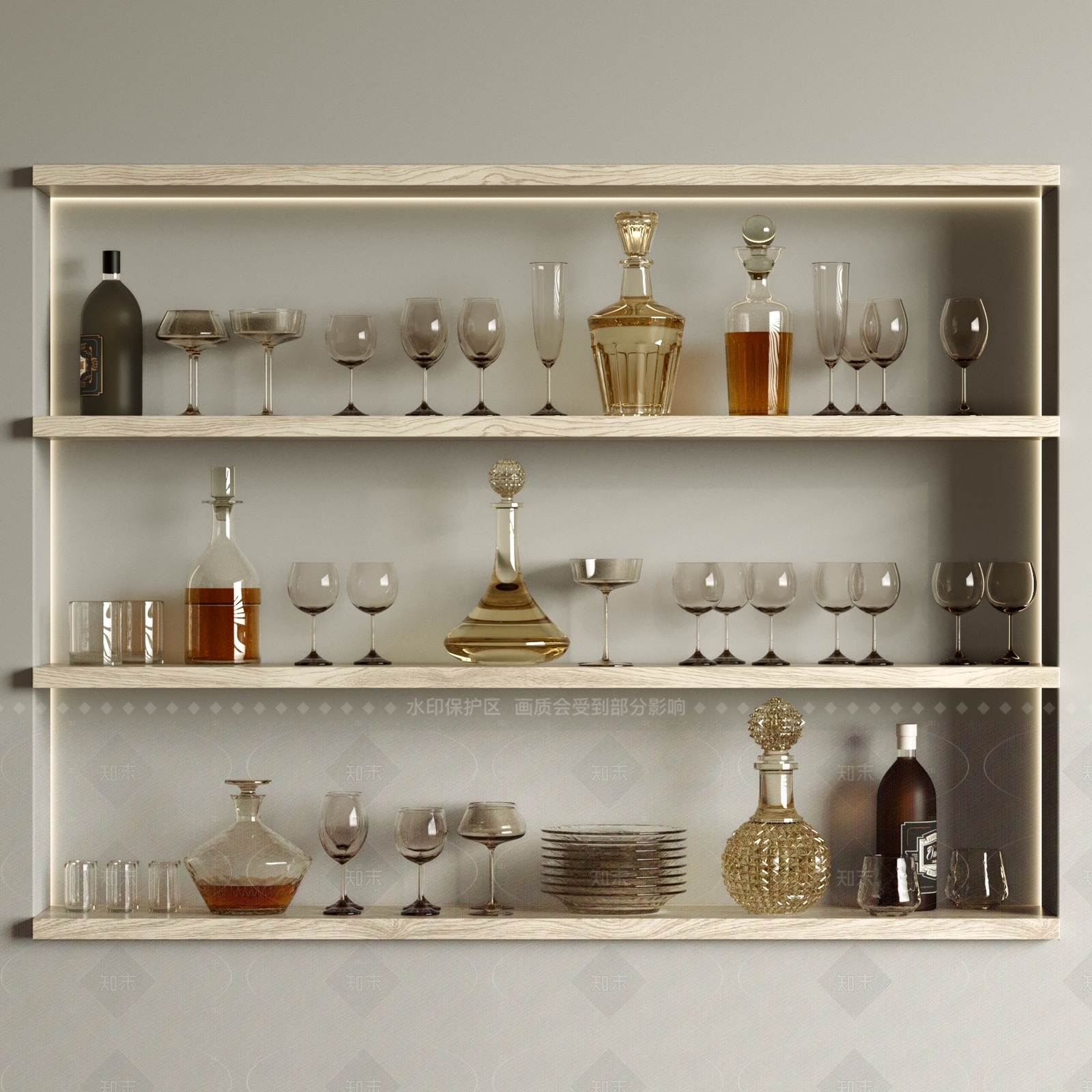 酒水食物3D模型下载【ID:1206621695】