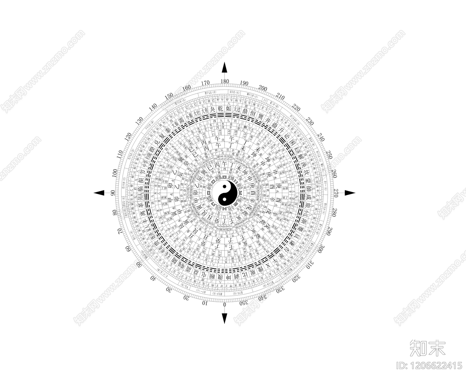 现代罗盘cad施工图下载【ID:1206622415】