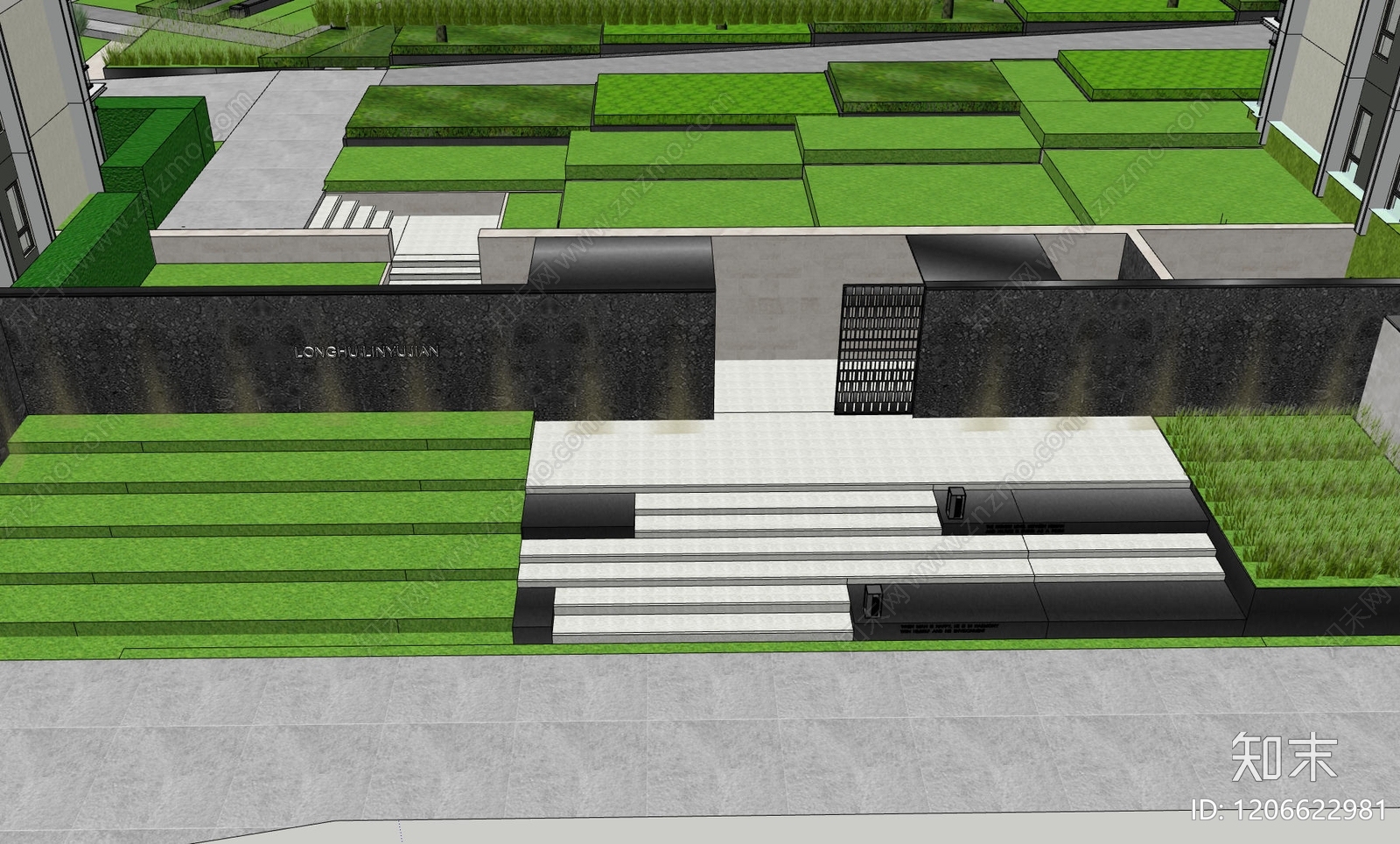 现代入口施工图下载【ID:1206622981】