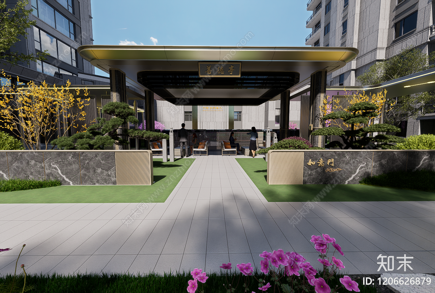 示范区景观cad施工图下载【ID:1206626879】