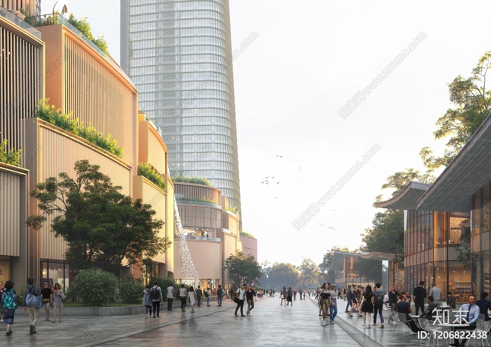 现代中式商业综合体建筑下载【ID:1206822438】