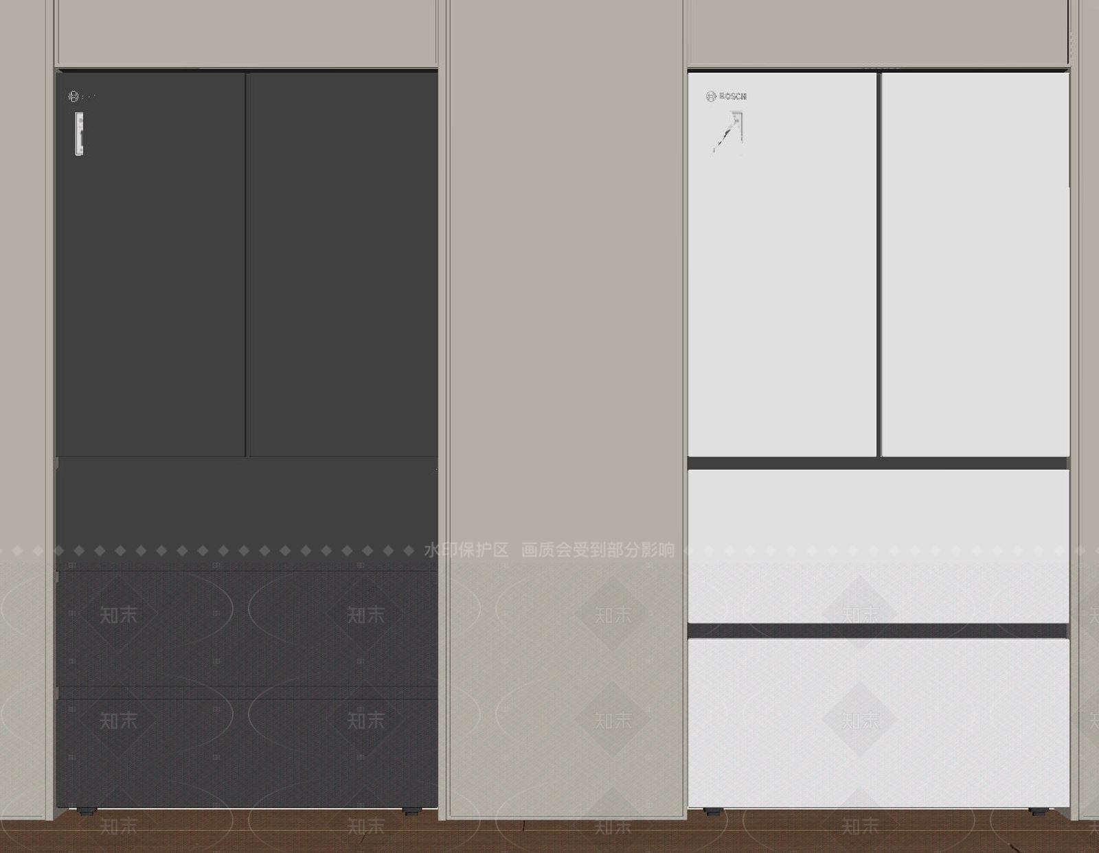 冰箱SU模型下载【ID:1206632303】