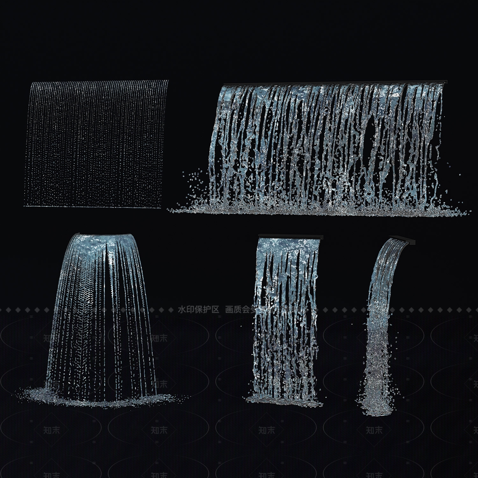 现代假山水景3D模型下载【ID:1206641296】