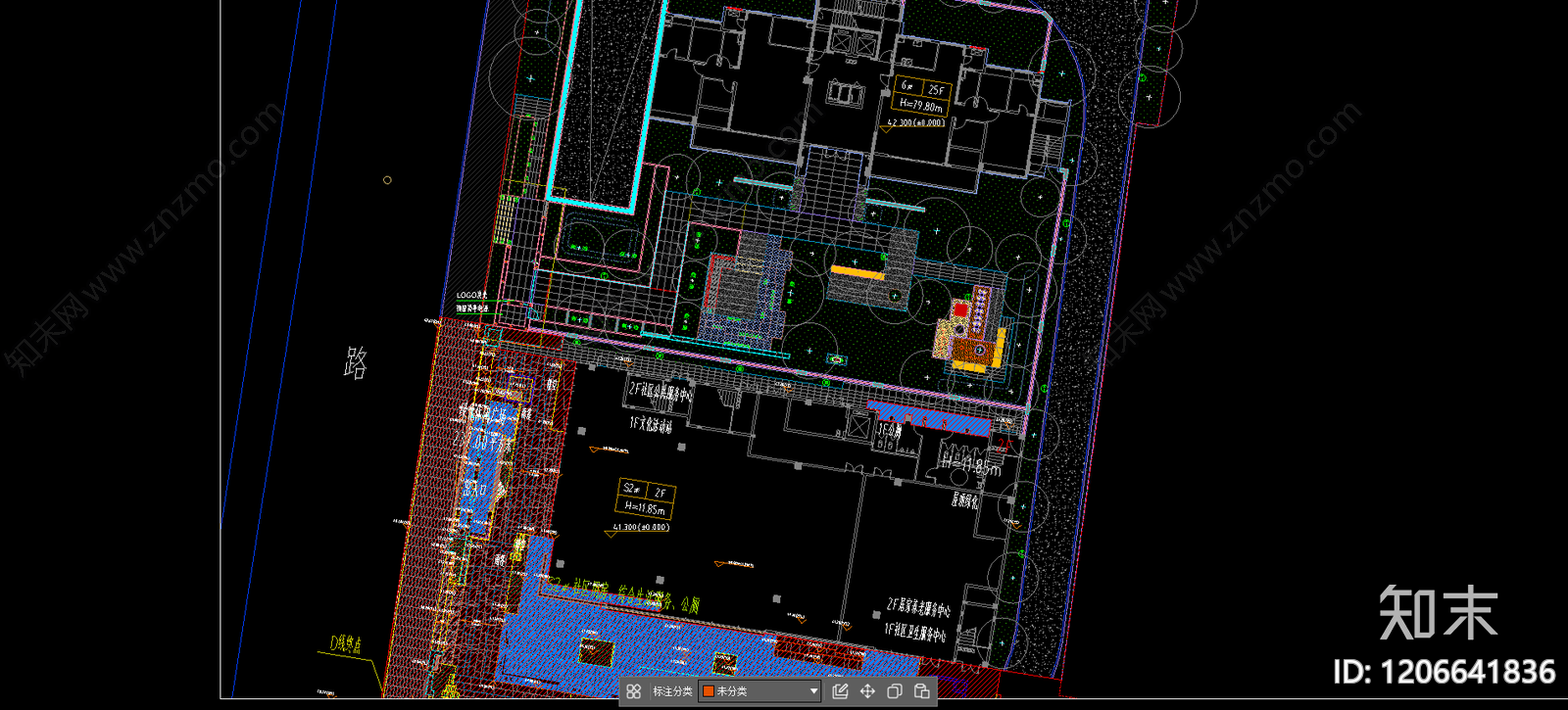 售楼处景观cad施工图下载【ID:1206641836】