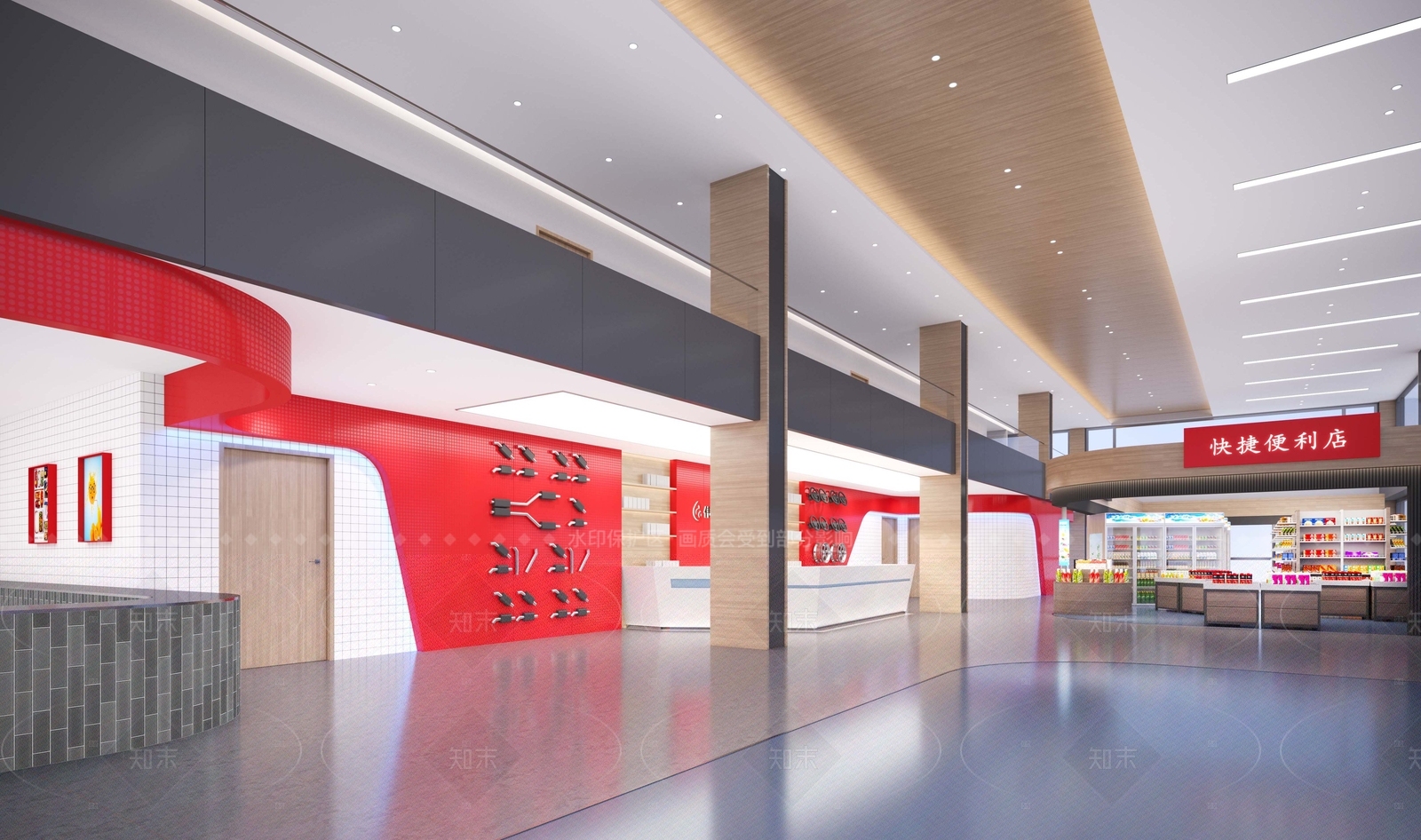 现代加油站3D模型下载【ID:1206649377】